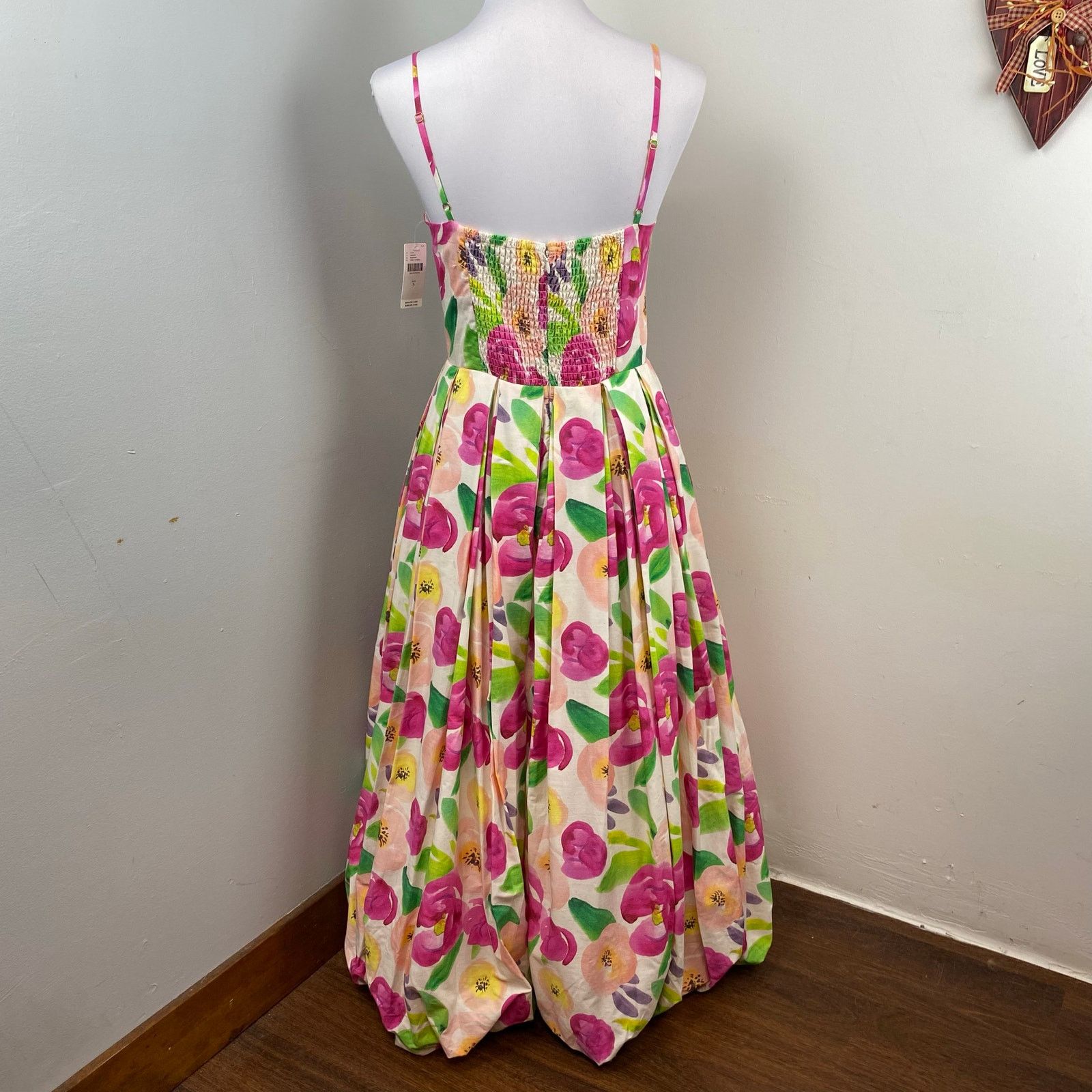 Anthropologie Hutch Floral Garden Cutout Balloon Midi Dress Garden NWT Size S / US 4 / IT 40 - 5 Thumbnail