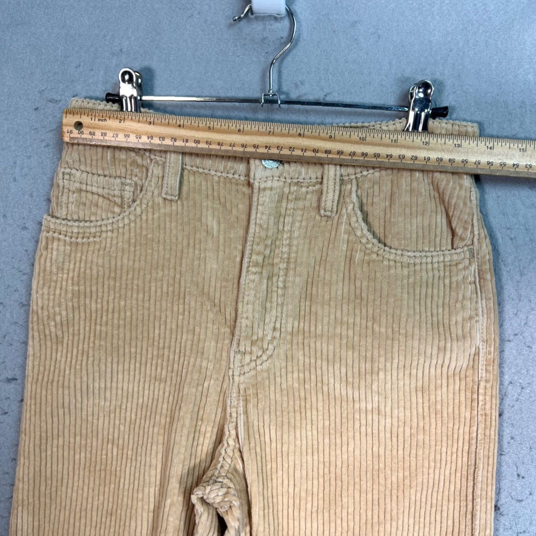 Levi's Levis Beige Ribcage Corduroy Straight Ankle Pants Womens Size 26 Cotton Size 26" / US 2 / IT 38 - 6 Thumbnail