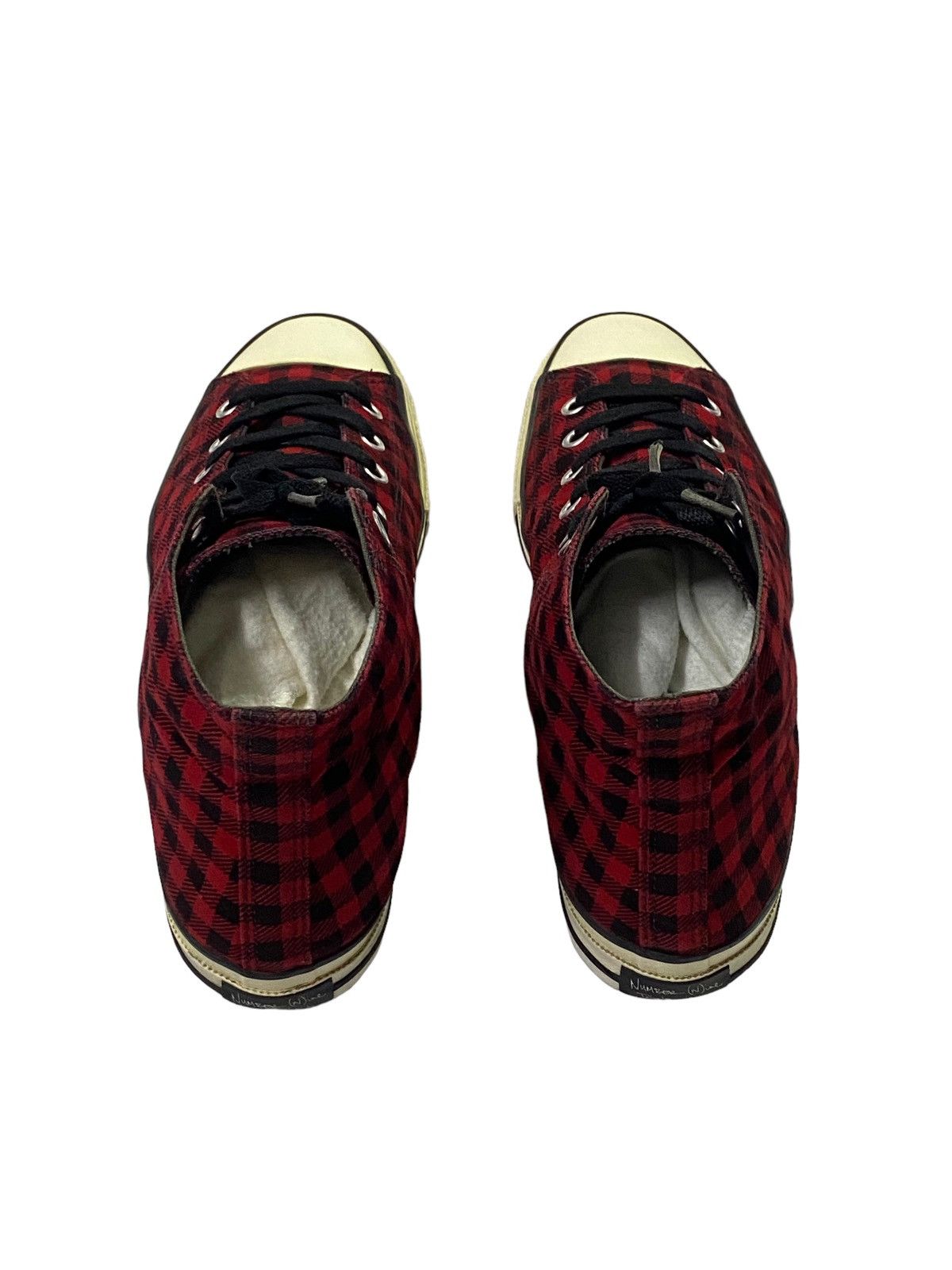 Number (N)ine NUMBER (N)INE Red Plaind Punk Sneakers Size US 9 / EU 42 - 11 Thumbnail