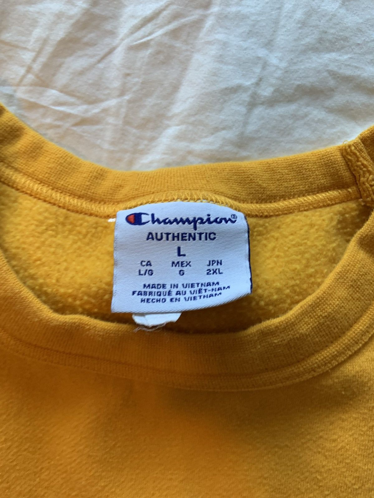 Champion Yellow Champion Fleece Sweatshirt Size US L / EU 52-54 / 3 - 3 Thumbnail