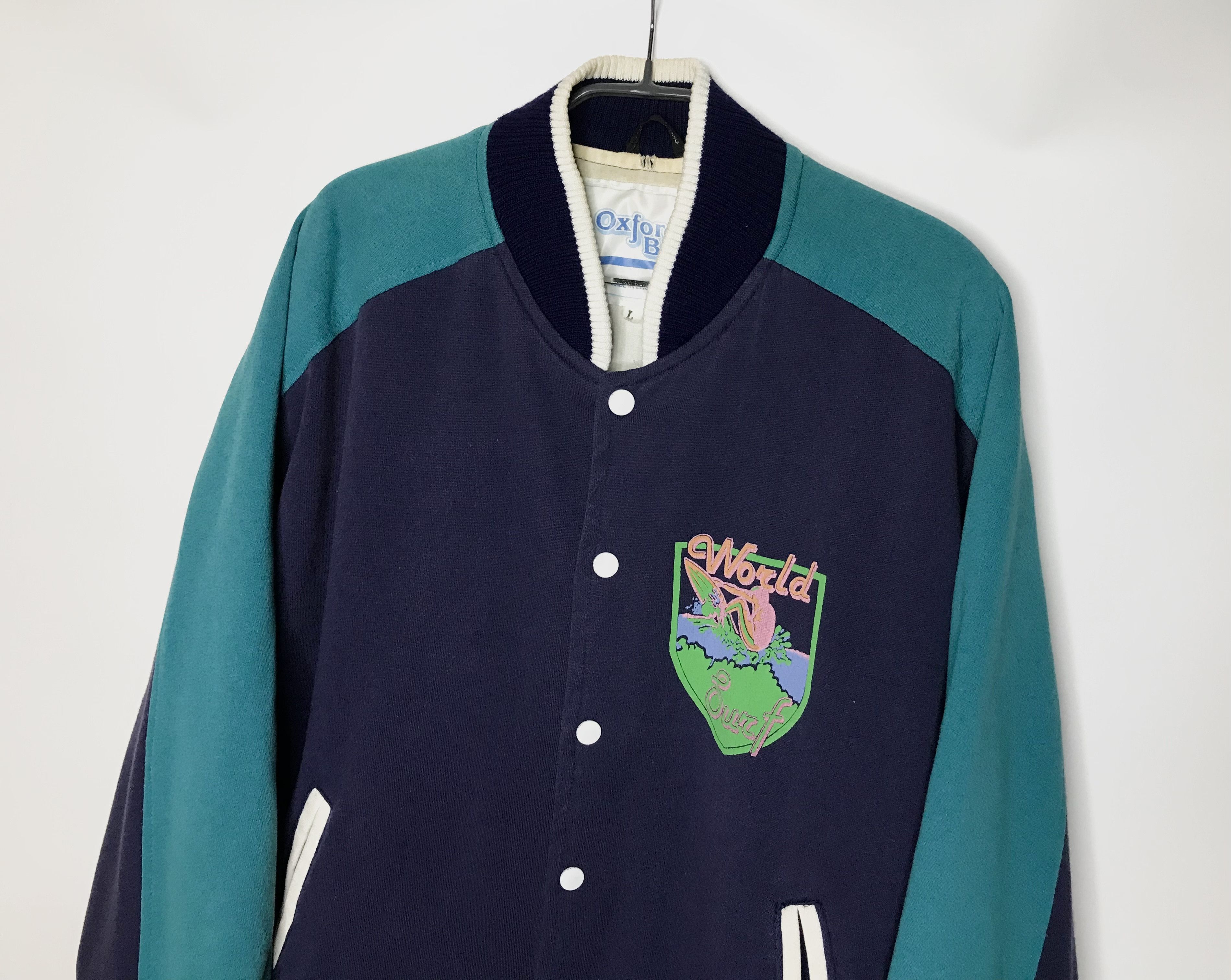 Vintage Bondi Beach Vintage Bomber Oxford Blue Surf Championship Size US L / EU 52-54 / 3 - 3 Thumbnail