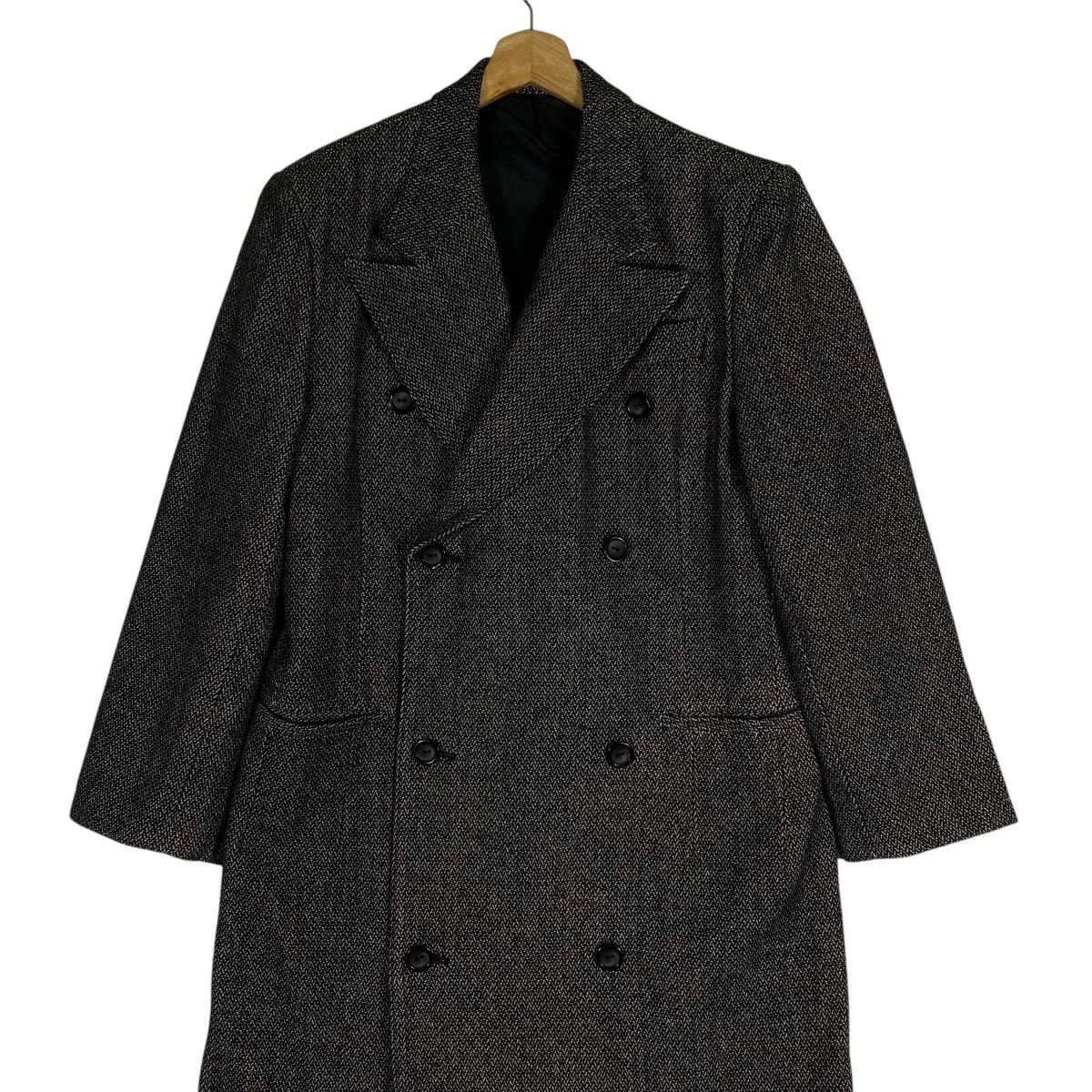 Y's × Yohji Yamamoto Vintage Y'S Yohji Yamamoto Wool Double Breasted Long Coat Size US M / EU 48-50 / 2 - 4 Thumbnail