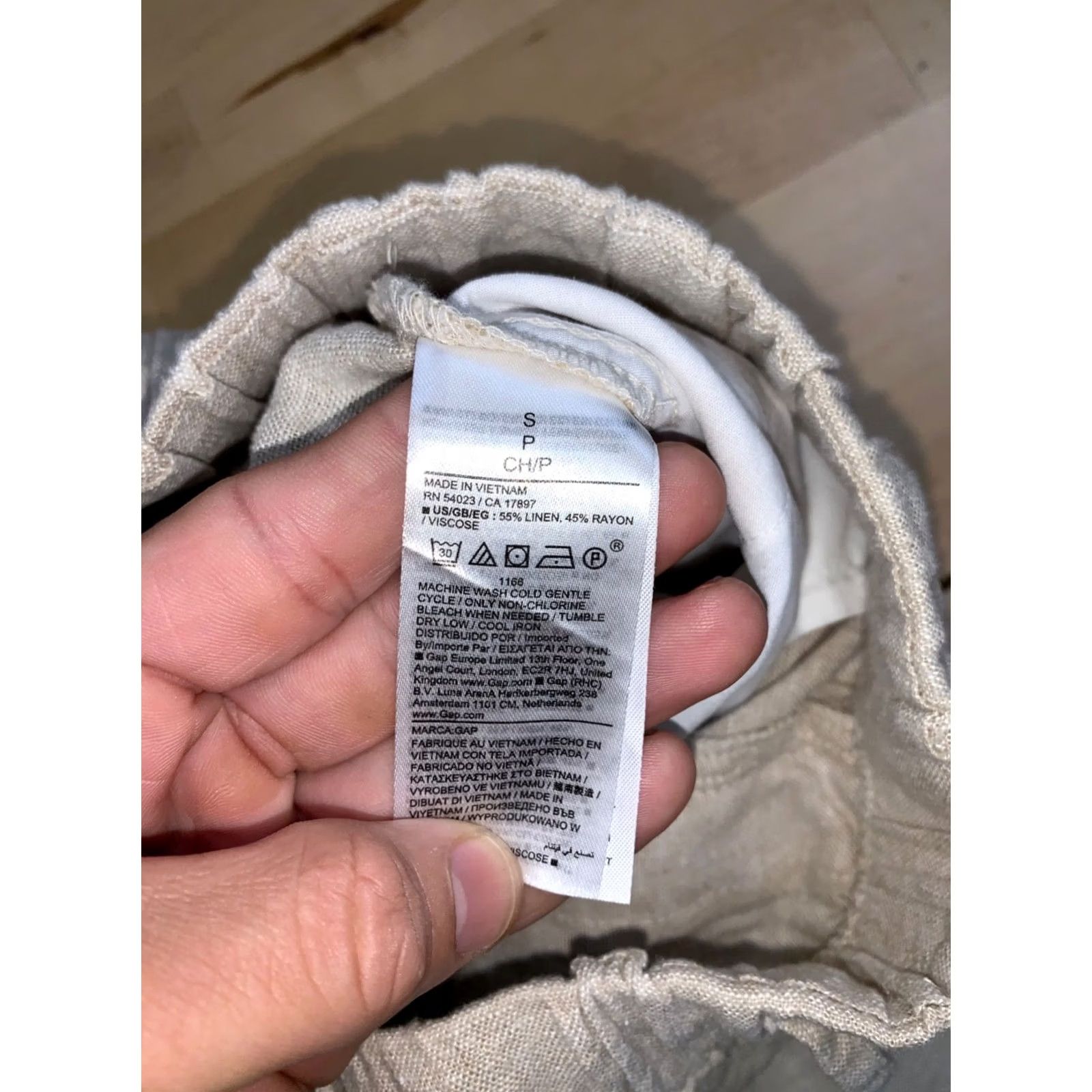 Gap GAP Easy Pants Women S Linen Beige Drawstring Casual Beach Ankle Pockets Relaxed Regular Size Type Pants Size 28" / US 6 / IT 42 - 3 Thumbnail
