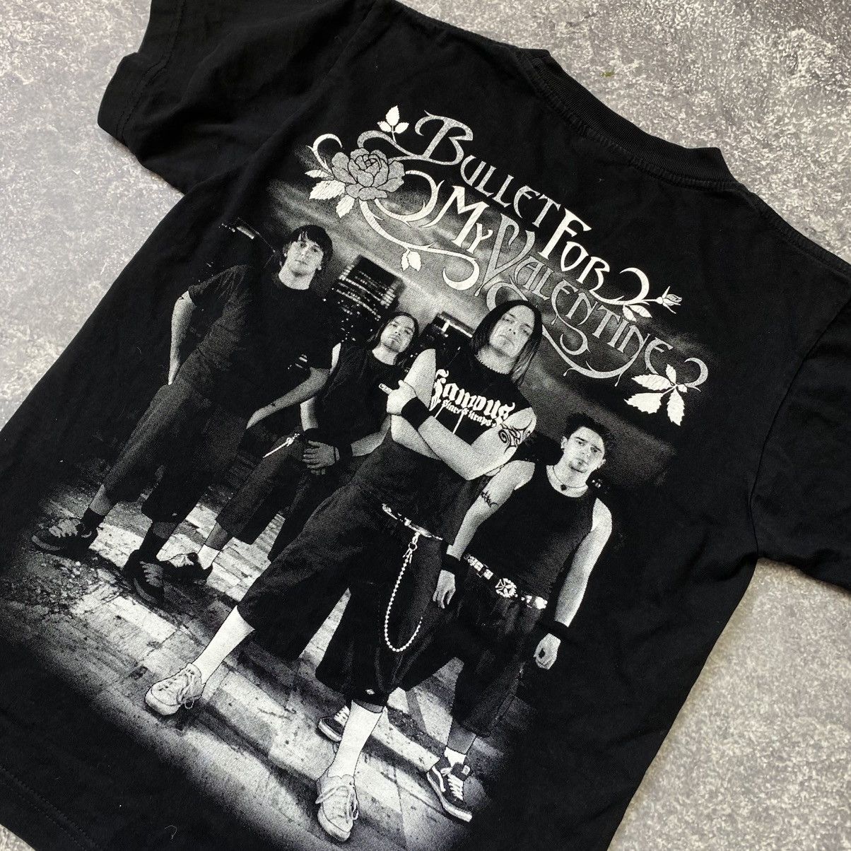 Band Tees × Vintage Vintage Bullet For My Valentine Overprinted band 90’s tee Size US S / EU 44-46 / 1 - 9 Thumbnail