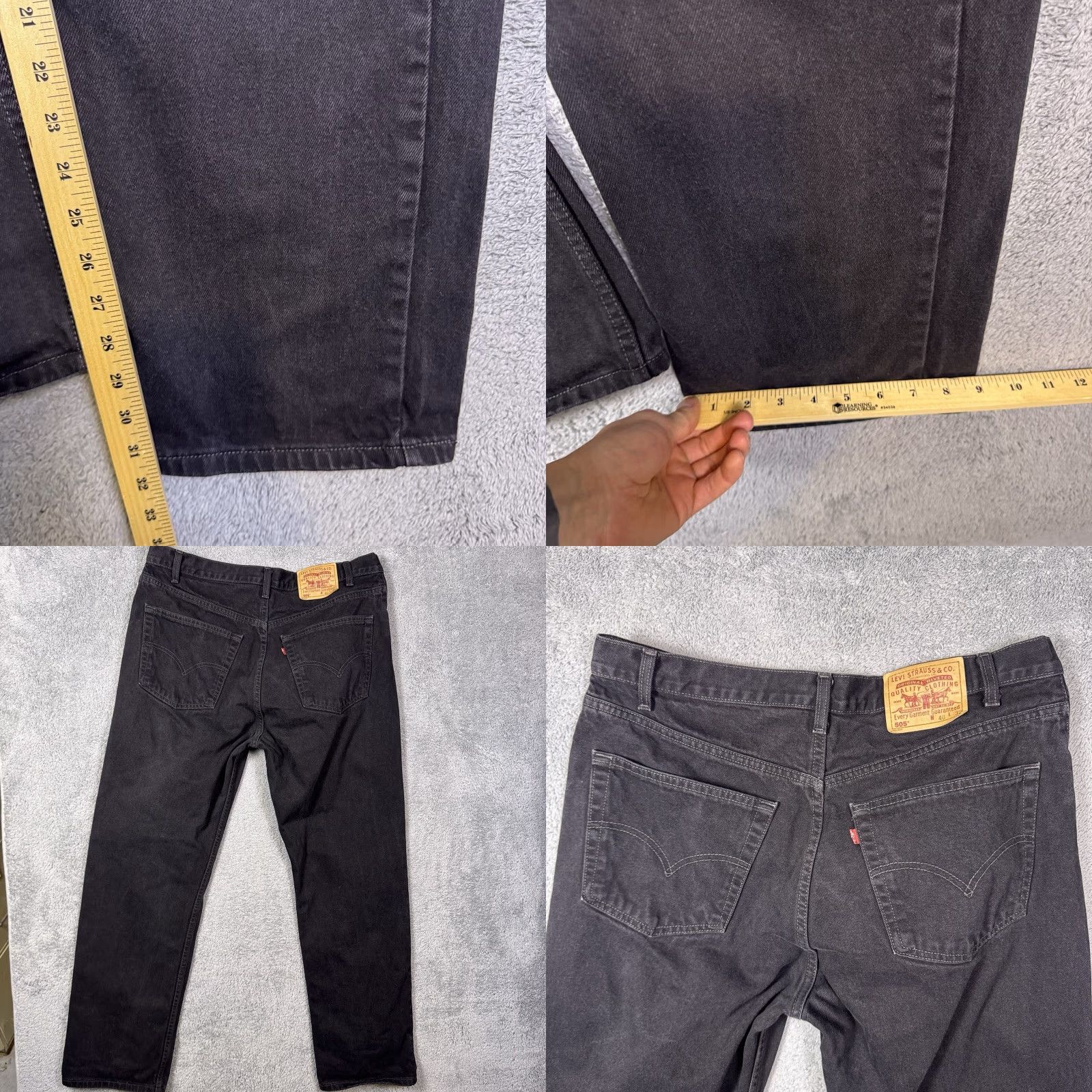 Levi's VINTAGE Levi's 505 Jeans Men 38x32 Paper Tag 1999 Canada Charcoal Wash Distressed Reg Straight Shirt Pants? Size US 38 / EU 54 - 8 Thumbnail