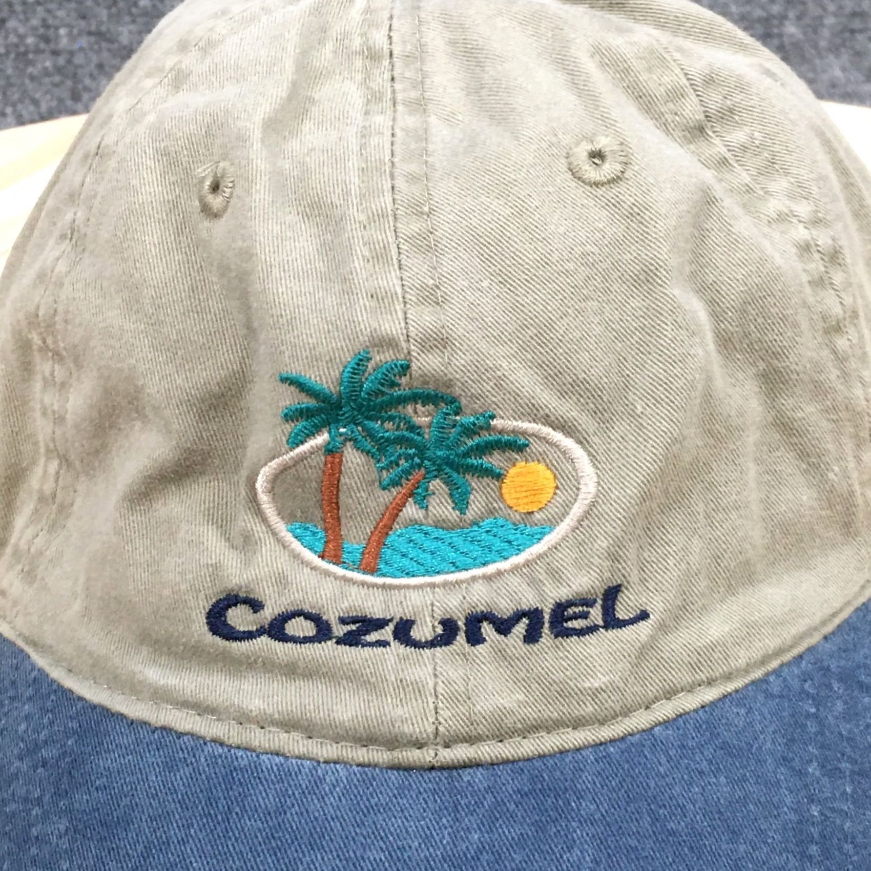 Vintage Otto Cozumel Baseball Cap Unisex Brown Blue OS Adjustable Curved Brim Embroidered Size ONE SIZE - 3 Thumbnail