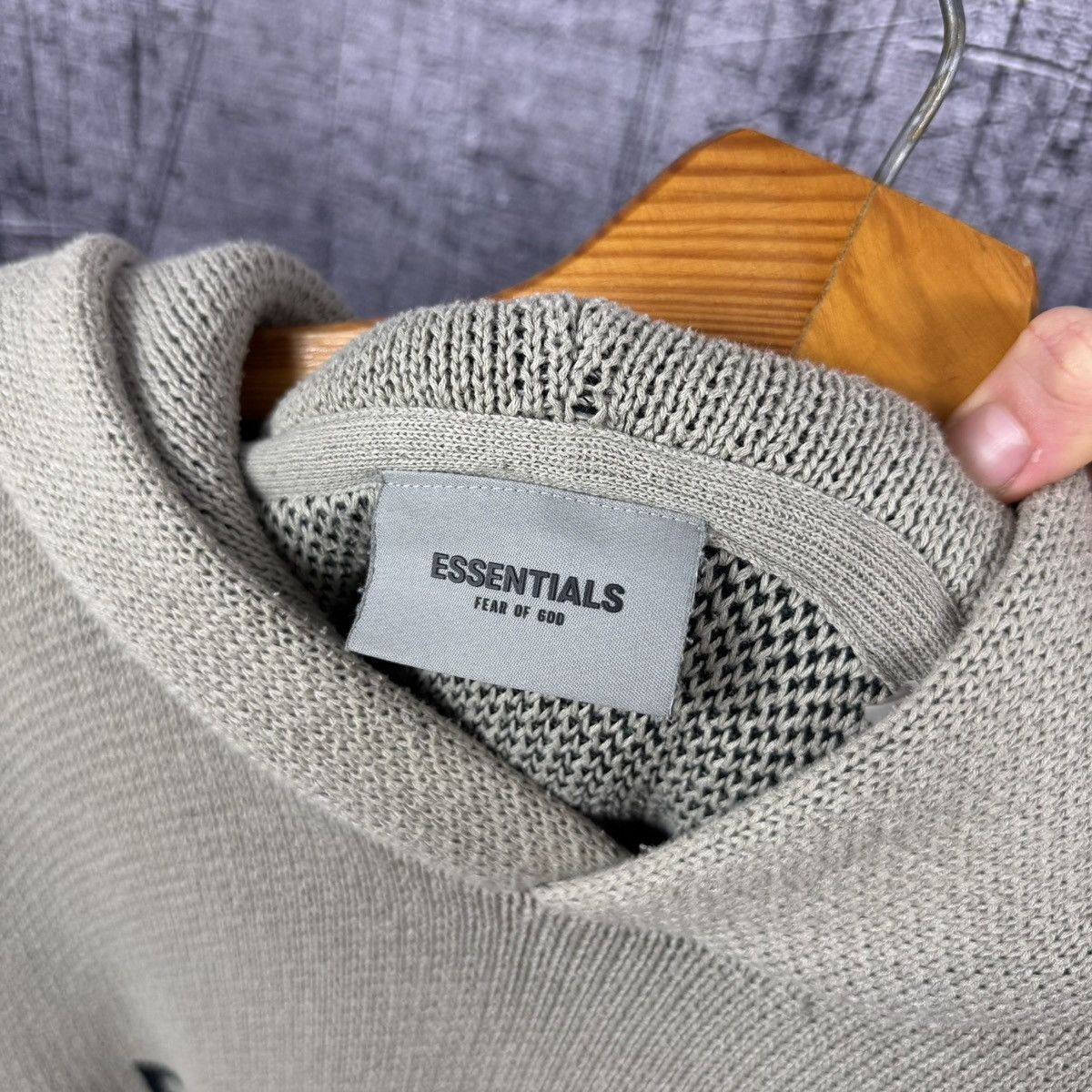 Fear of God Fear of god essentials oversized knit hoodie big logo FOG Size US L / EU 52-54 / 3 - 8 Thumbnail