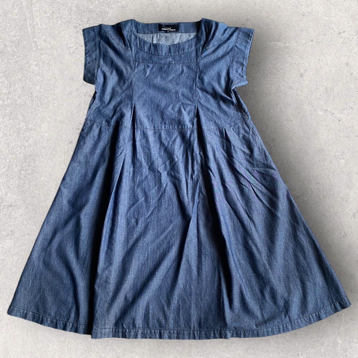 Comme des Garcons × Tricot Comme des Garcons Tricot Blue Chambray Oversized Dress Size S / US 4 / IT 40 - 3 Thumbnail