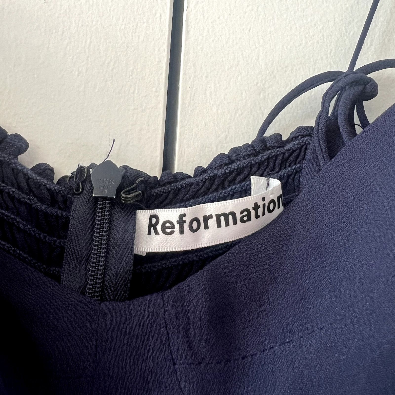 Reformation Reformation Kourtney Midi Dress Navy Blue Size 2 Size XS / US 0-2 / IT 36-38 - 4 Thumbnail