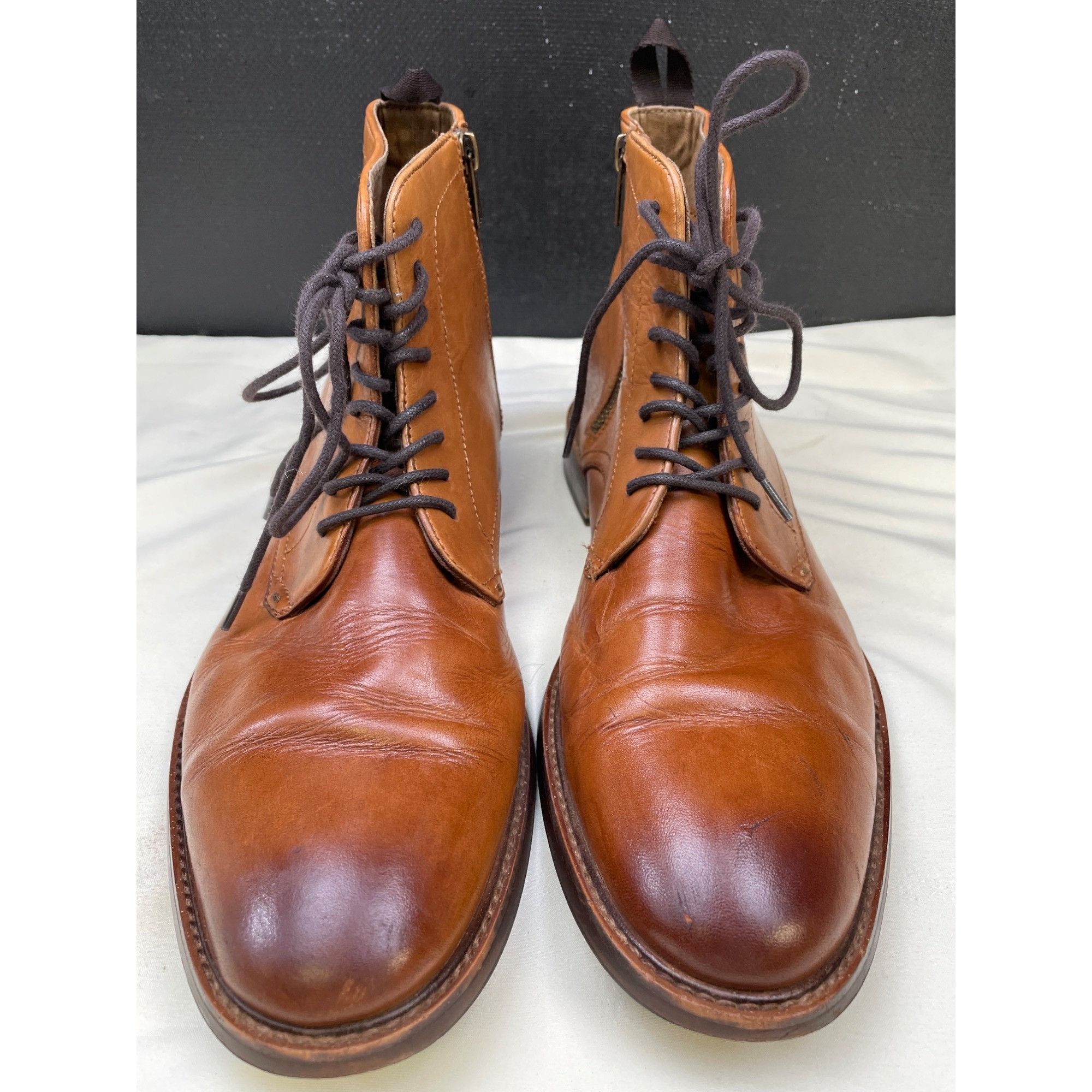 Aldo Aldo Mens Brown Leather Ankle Boots Shoes Zip up SIde Size 1 Size US 10 / EU 43 - 7 Thumbnail