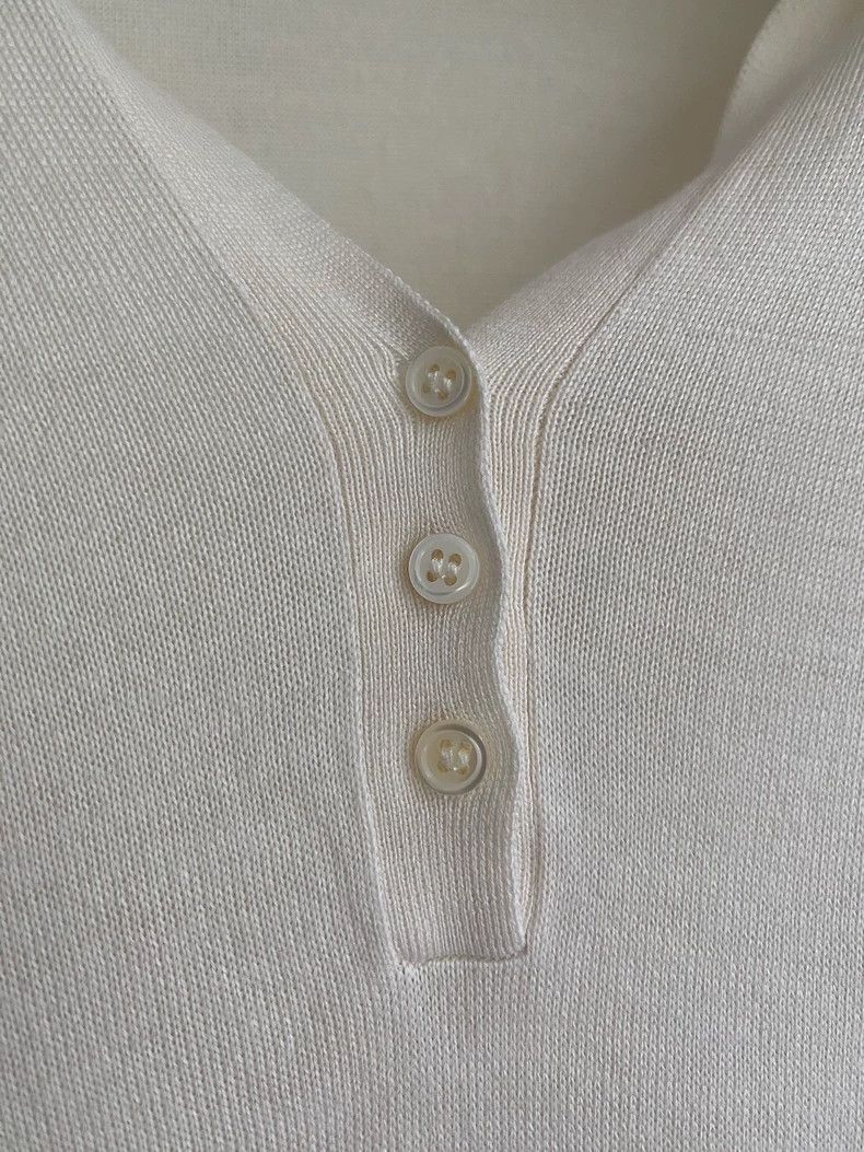 Loro Piana LORO PIANA Silk cotton skin-friendly polo shirt Size S / US 4 / IT 40 - 6 Thumbnail