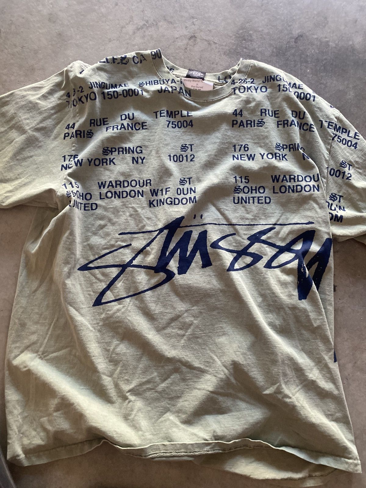 Stussy Stussy Location Tee Pigment Dyed Olive Size US XL / EU 56 / 4 - 3 Thumbnail