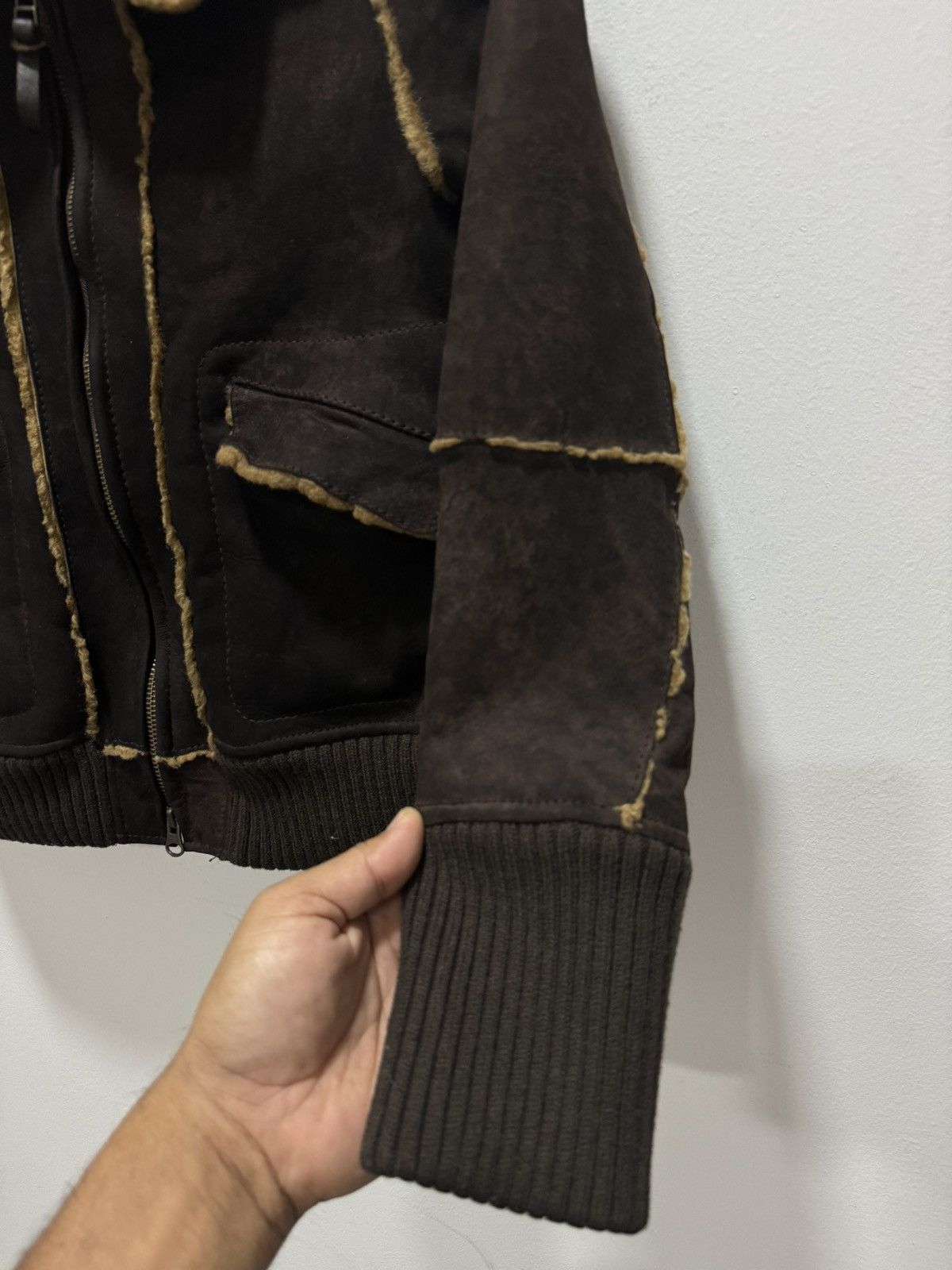 Japanese Brand × Vintage JAPANESE SPICK AND SPAN SHEEP SKIN FURRY PILOT COAT Size XS / US 0-2 / IT 36-38 - 7 Thumbnail