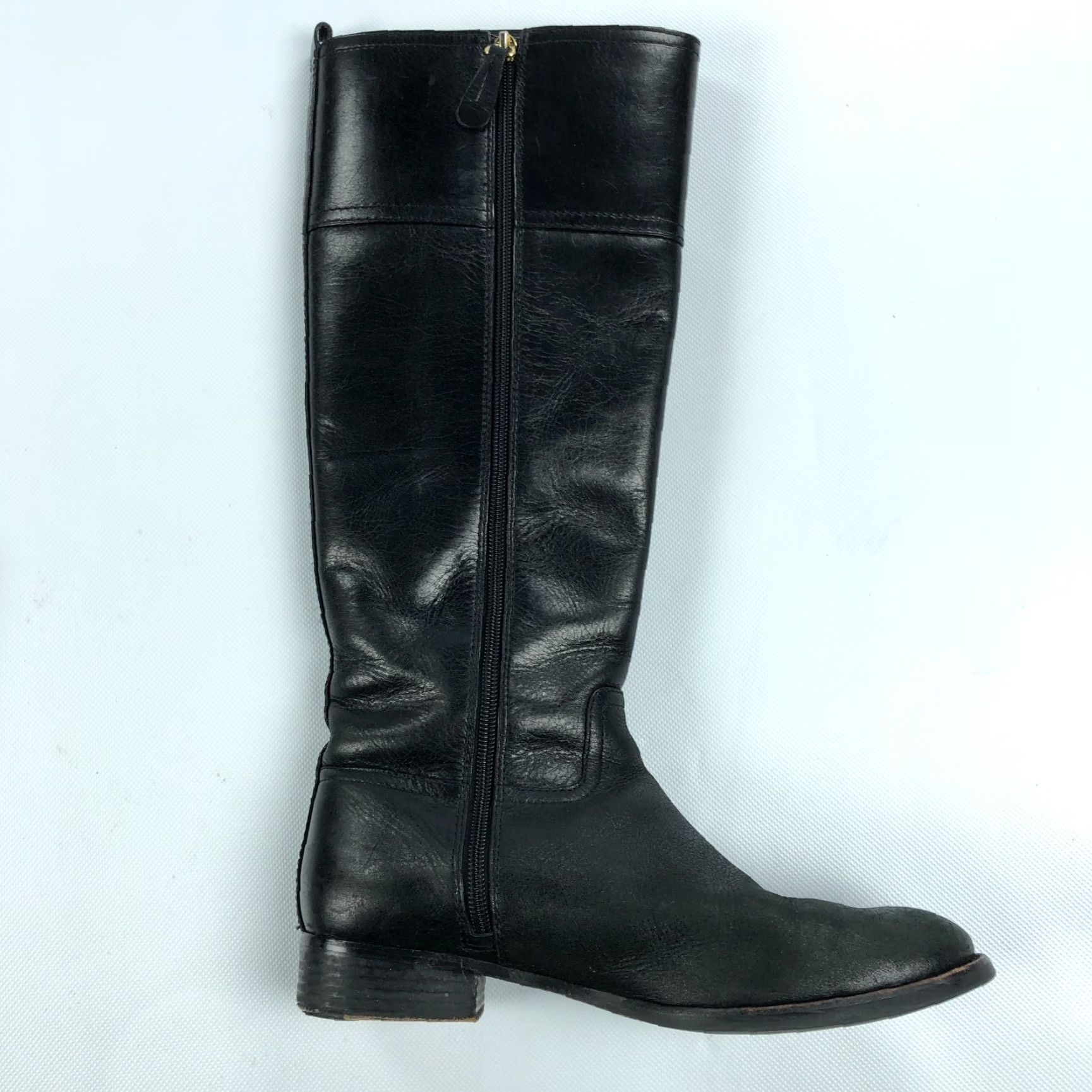 Tory Burch VINTAGE Tory Burch Kiernan Riding Boots Womens 7.5 Zip Tall Black Leather Riding Boot Womens 7.5 Black Size US 8 / IT 38 - 6 Thumbnail