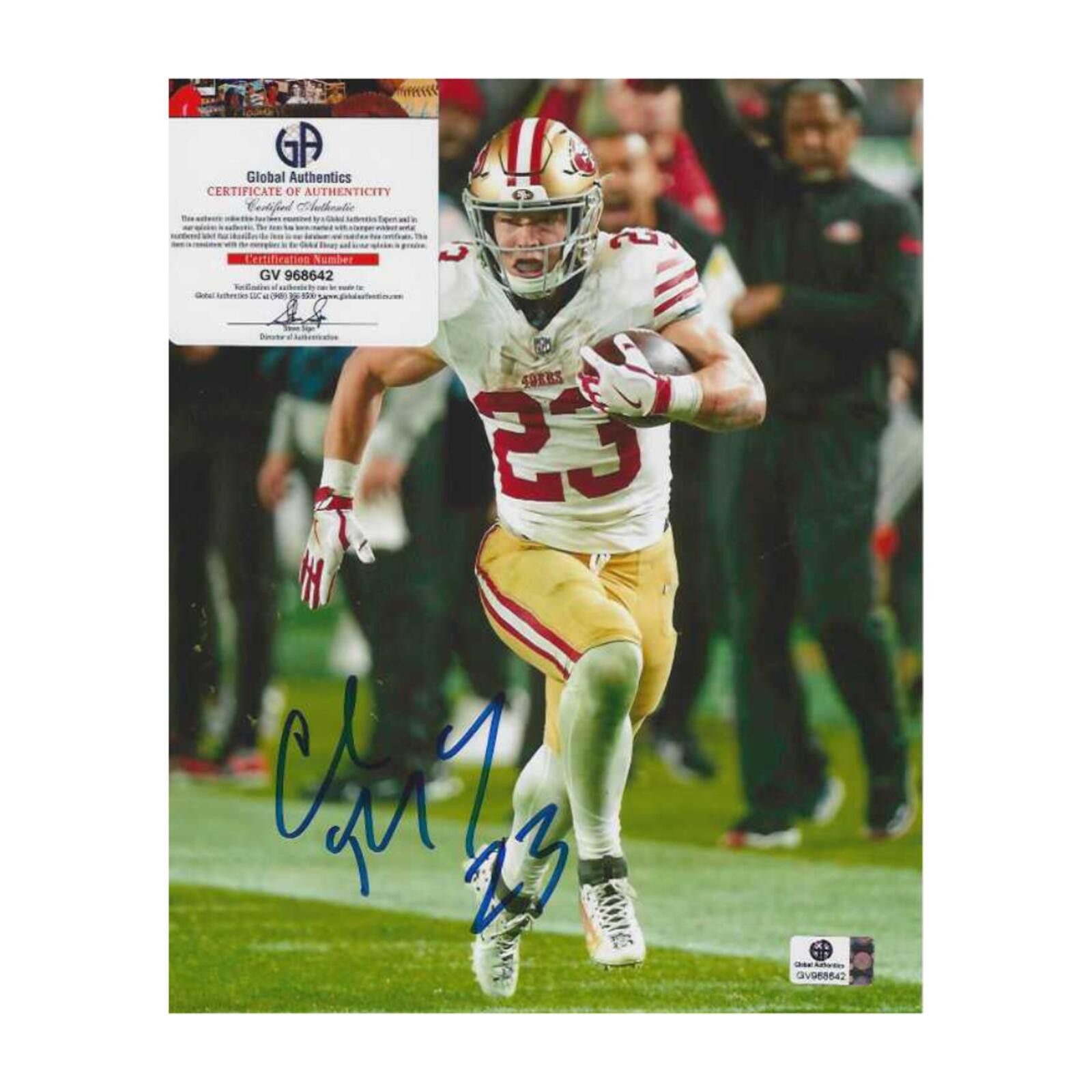 Other Christian McCaffery Autographed 8x10 Photo coa W/Frame Size ONE SIZE - 3 Thumbnail