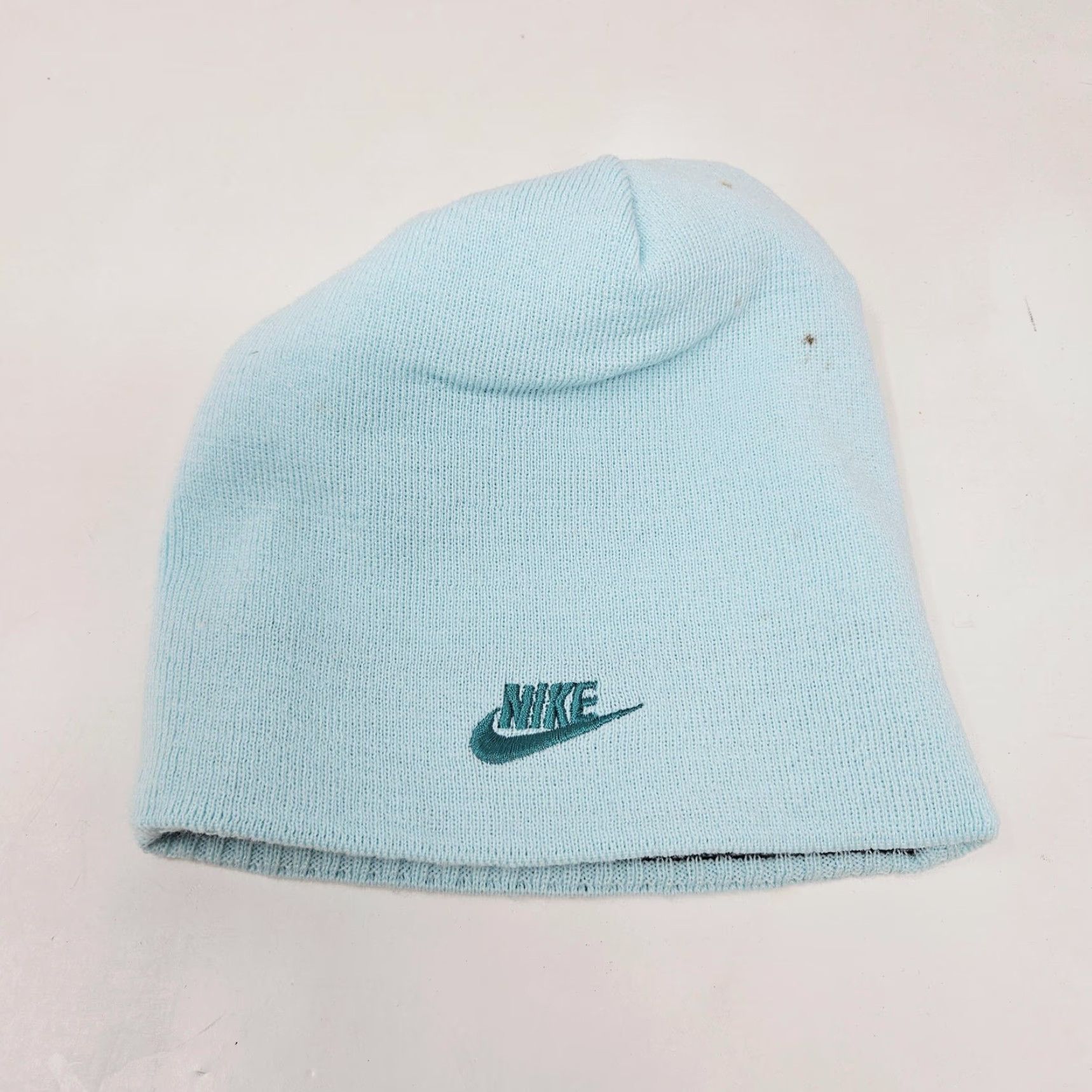 Nike Nike Hat Beanie Knit One Size Blue Mens Reversible Stripe Swoosh Logo Winter Size ONE SIZE - 5 Thumbnail