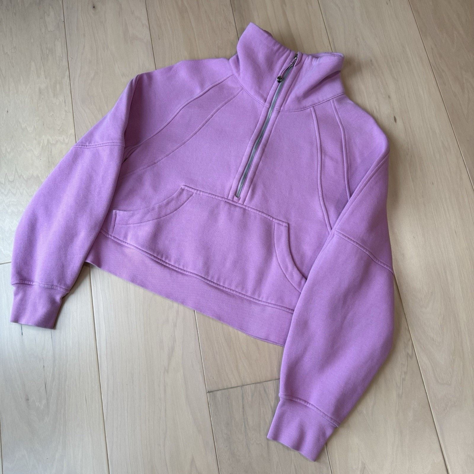 Lululemon Lululemon Scuba Quilted Half Zip Hoodie XS/S Purple Funnel Size XS / US 0-2 / IT 36-38 - 9 Thumbnail