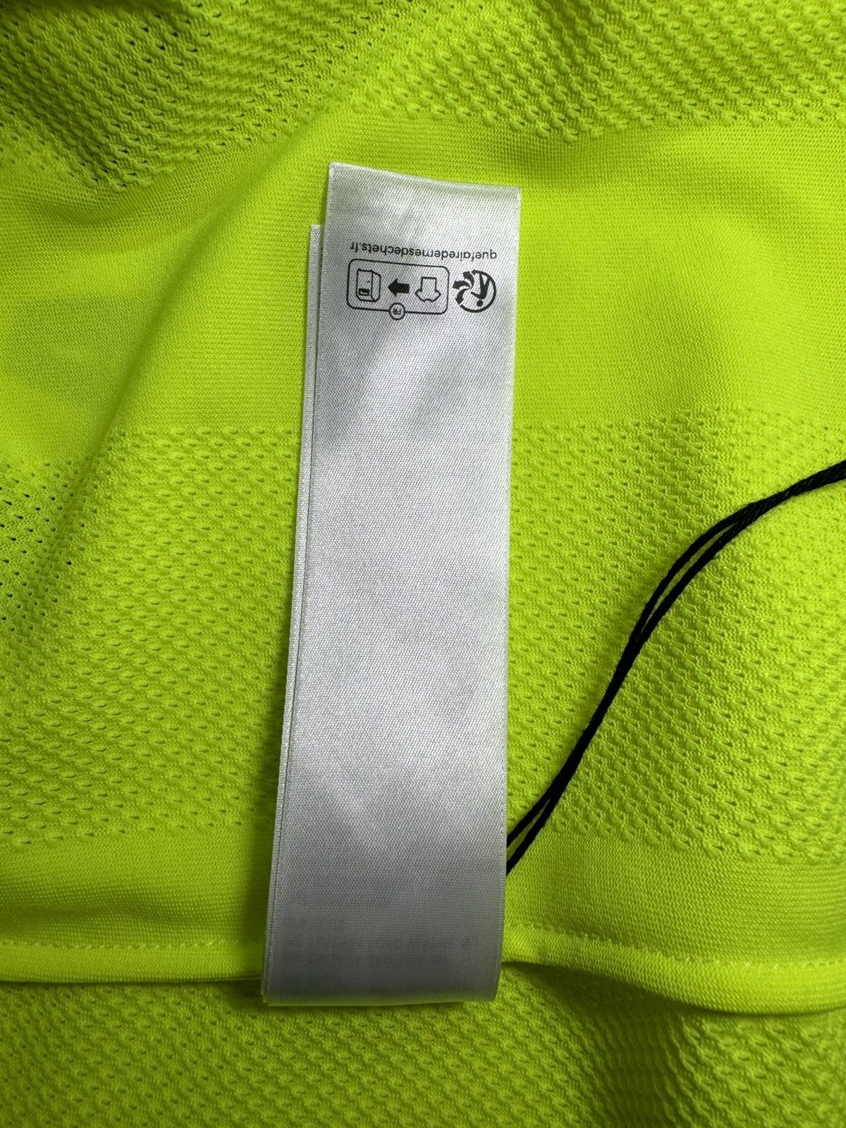 Balenciaga Balenciaga Fluo Yellow Striped Mesh Shirt Size L Size US L / EU 52-54 / 3 - 15 Thumbnail