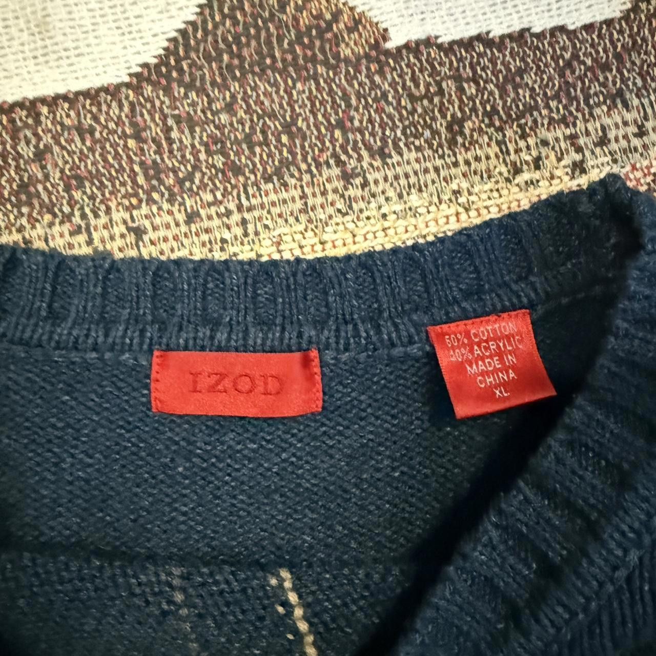 Izod Vintage Izod Blue Argyle Sweater Size US XL / EU 56 / 4 - 3 Thumbnail