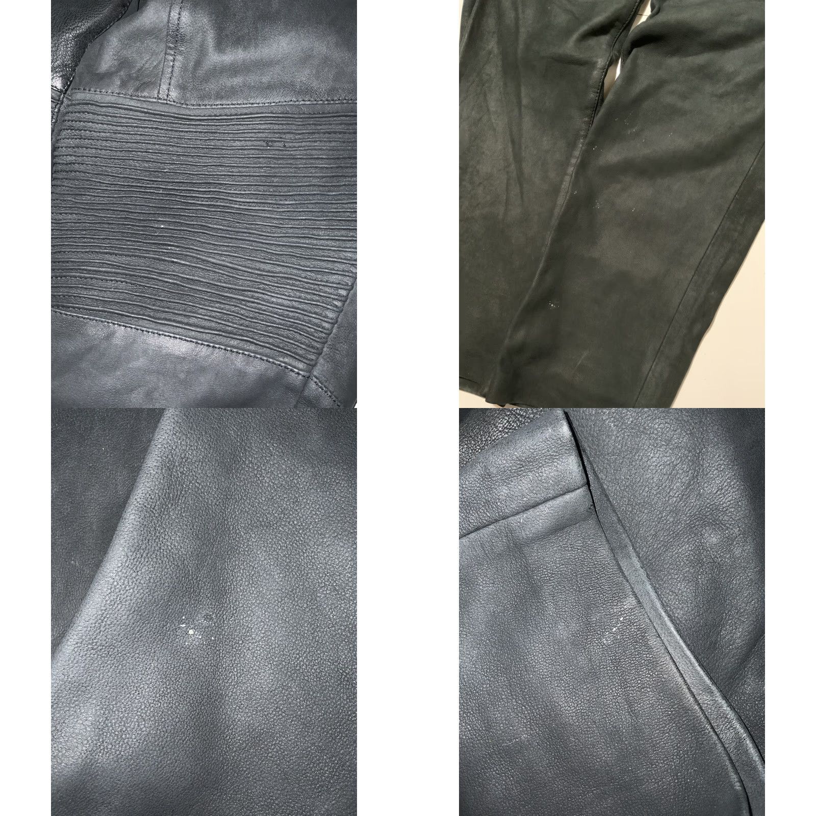 Vintage VINTAGE Autark Rough Concept Berlin Lamb Leather Biker Moto Canvas Drawstring Pants Sz.M Dark Charcoal Grey Men Regular M Inseam 33** Size US 31 - 8 Thumbnail