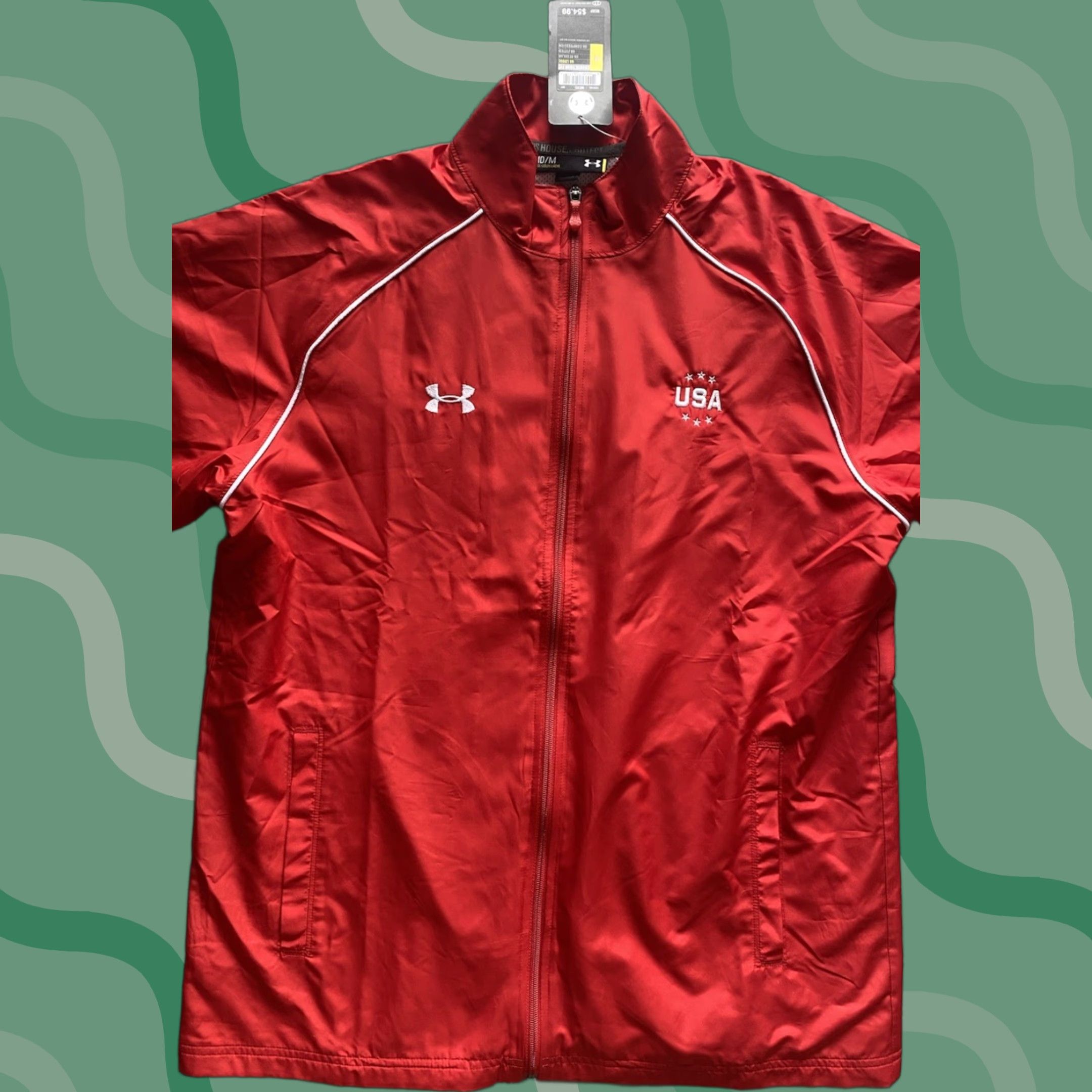 Under Armour Under Armour Team USA Jacket Mens M Red Full Zip All Season Gear Size US M / EU 48-50 / 2 - 1 Thumbnail