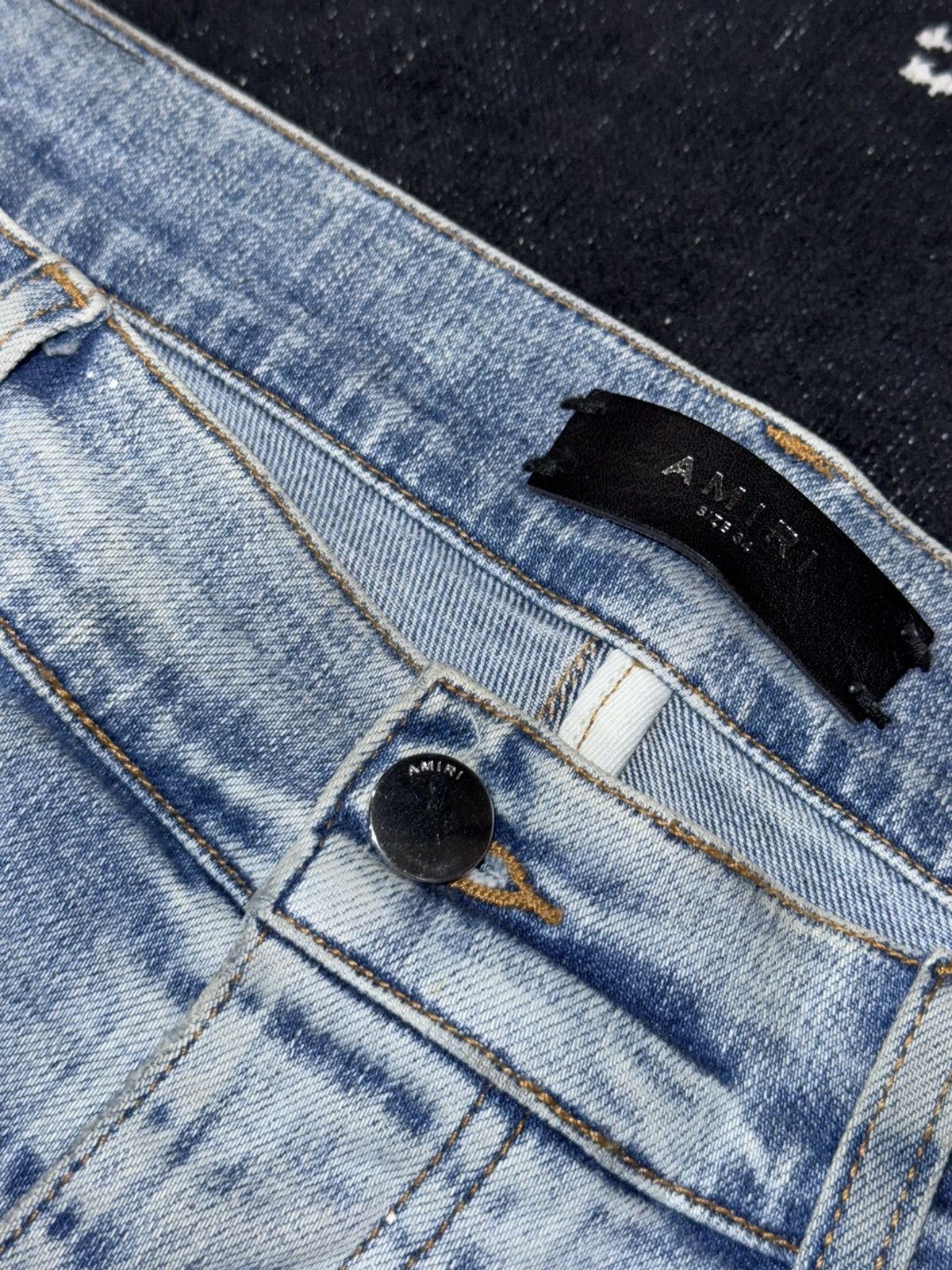 Amiri AMIRI MX1 PAINTED BLUE JEANS Size US 34 / EU 50 - 17 Thumbnail