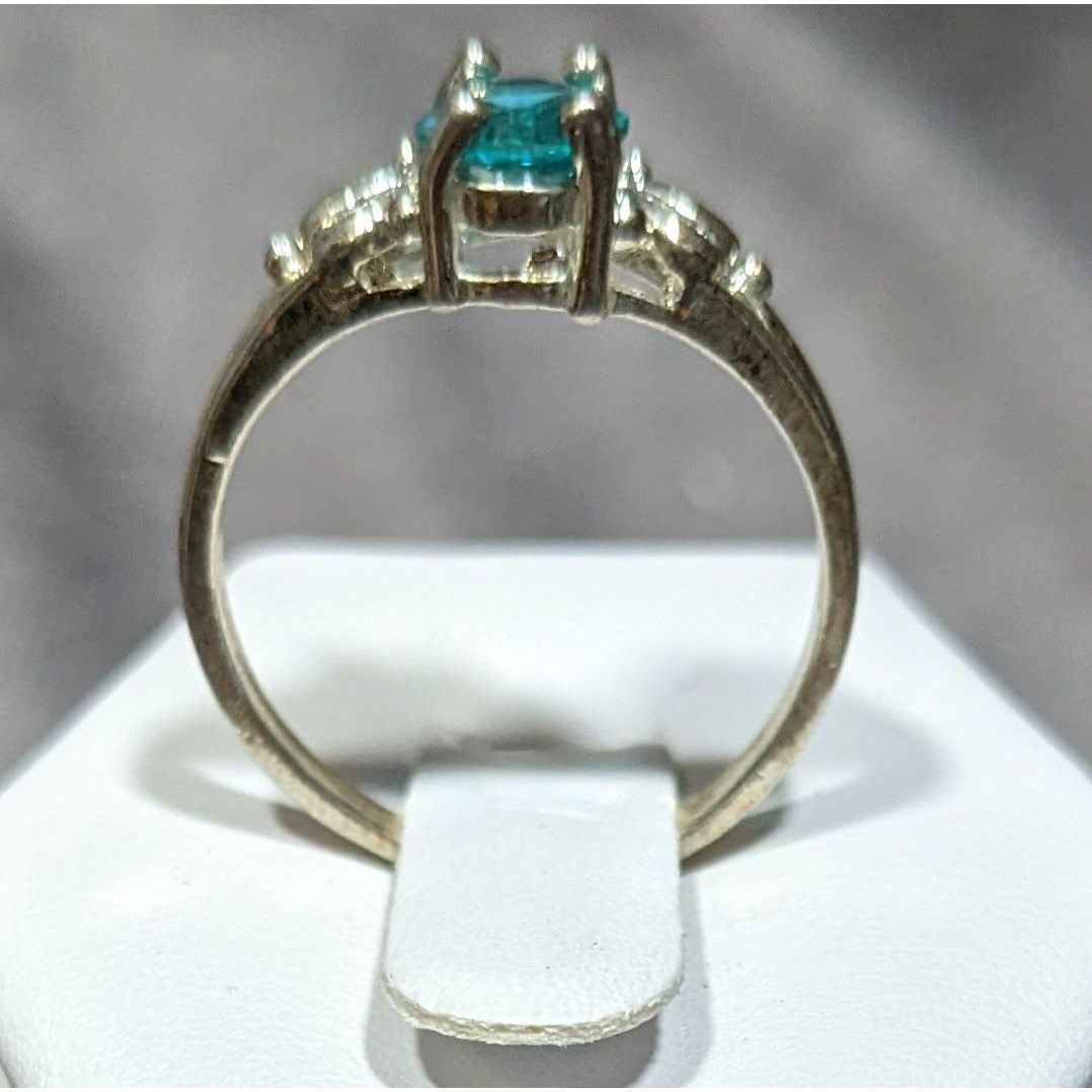 Other Whimsical Sterling Silver Ring With Teal Stone Size 8 Size ONE SIZE - 2 Thumbnail