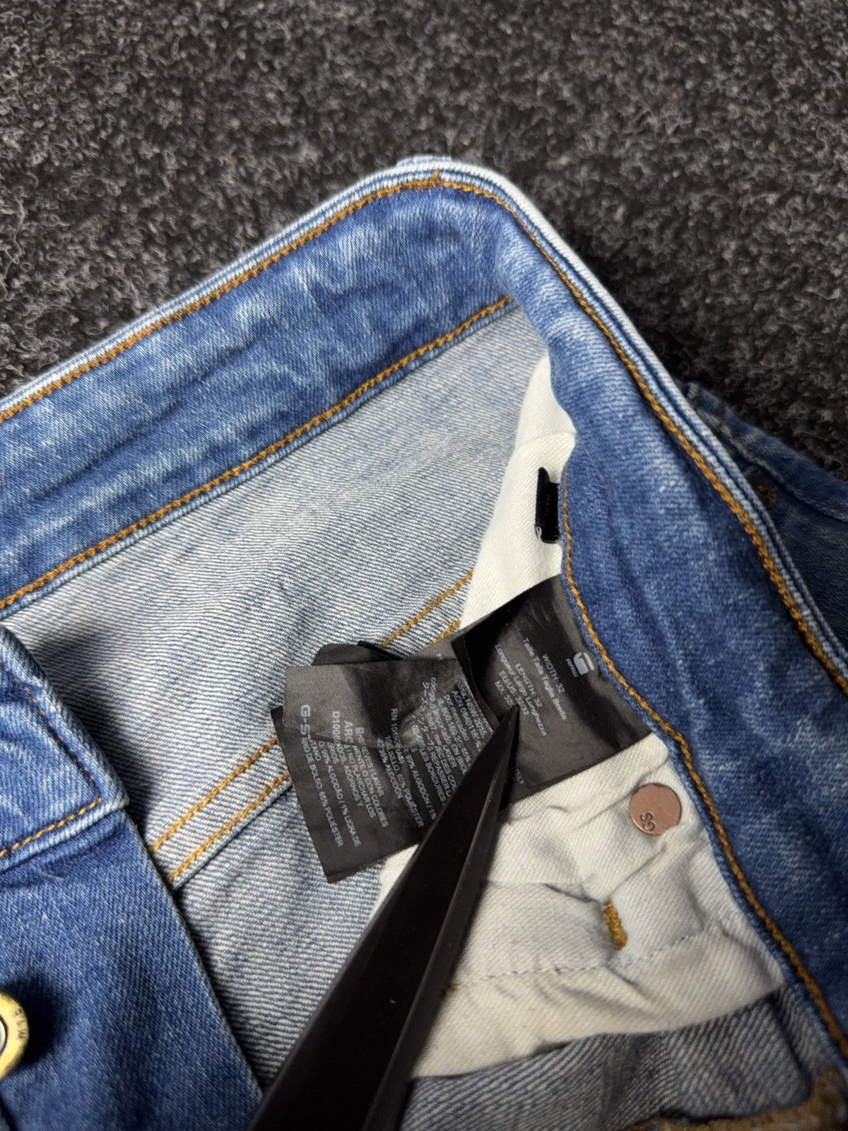 G-Star Vintage G-Star RAW Arc 3D Slim Fit Vintage Light Blue Jeans Size US 32 / EU 48 - 9 Thumbnail