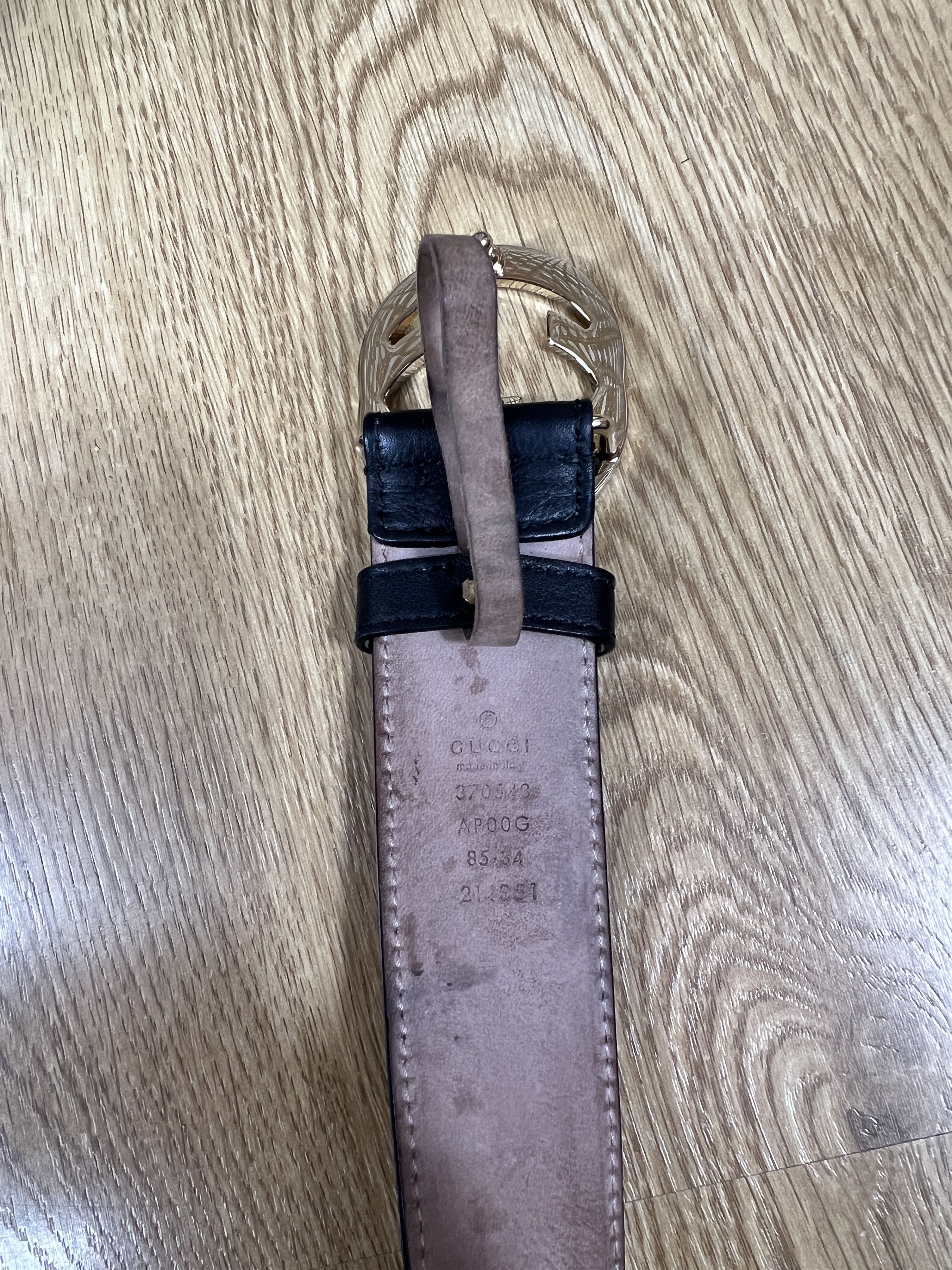 Gucci GUCCI GG LOGO LEATHER BELT Size ONE SIZE - 7 Thumbnail