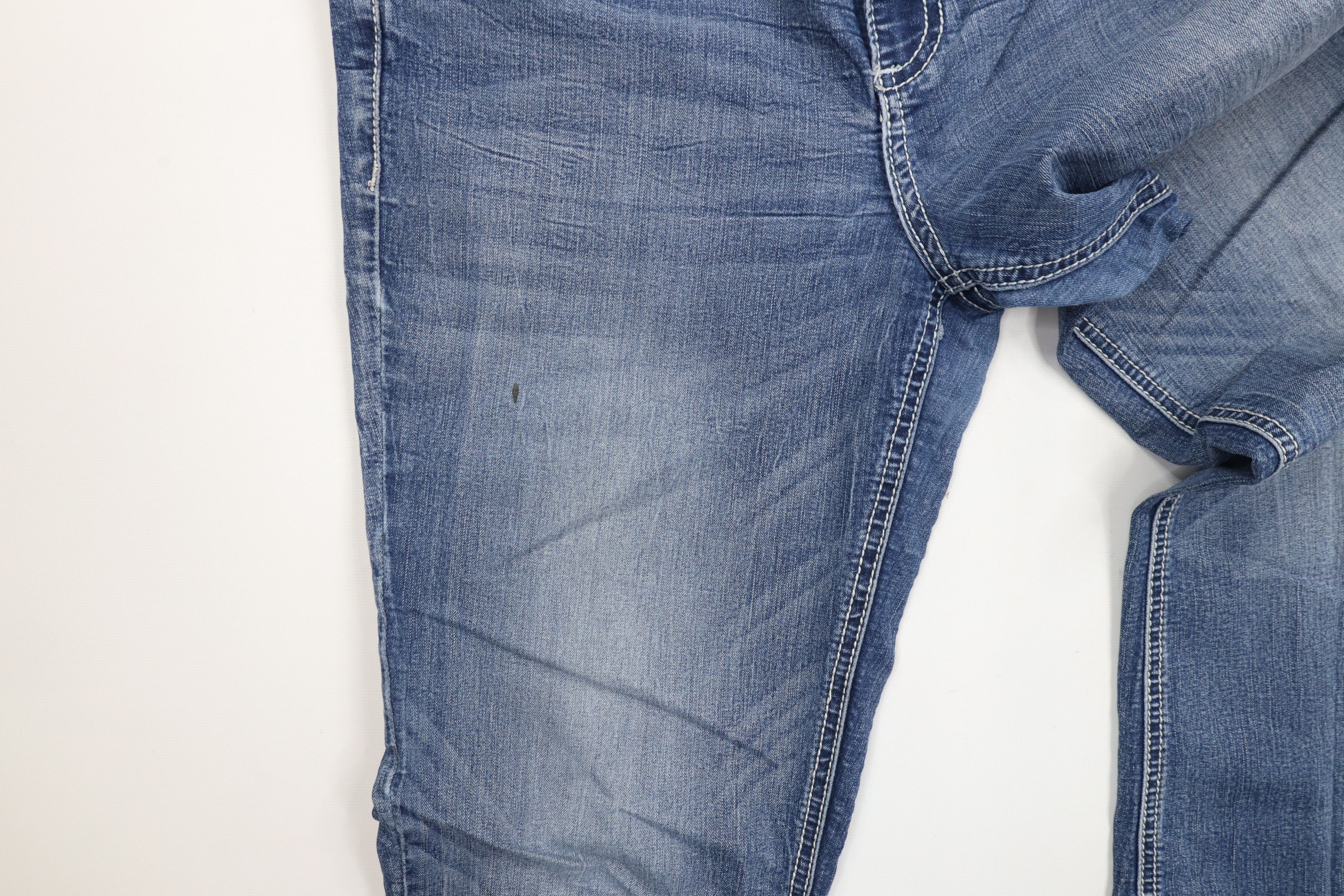 Vintage Vintage Y2K Babydoll Cross Thich Stitch Flared Denim Jeans Size 32" / US 10 / IT 46 - 5 Thumbnail