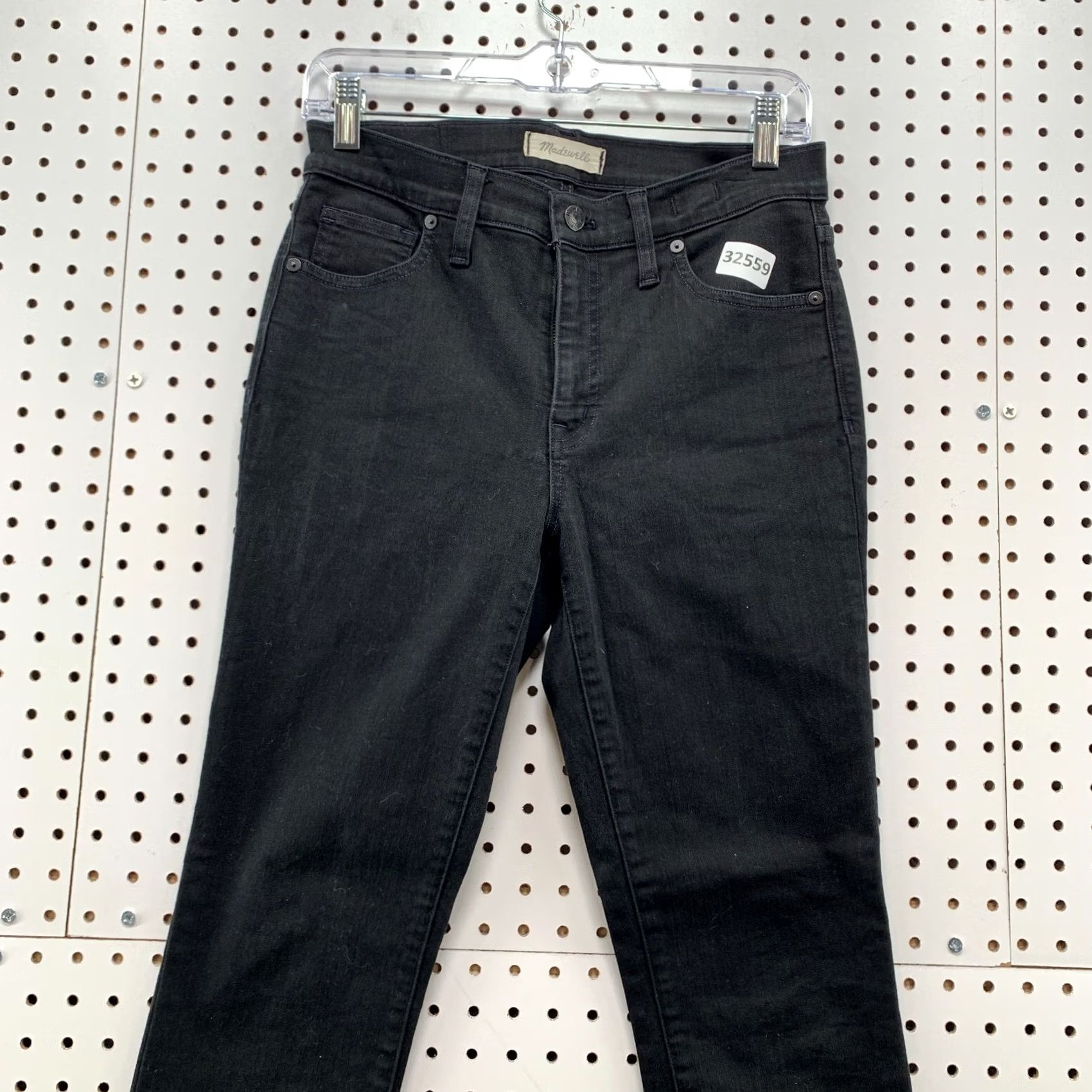 Madewell Madewell Black Denim Jeans Womens Size 28 High Rise Skinny Fit 29x28 Jeans Size 28" / US 6 / IT 42 - 7 Thumbnail