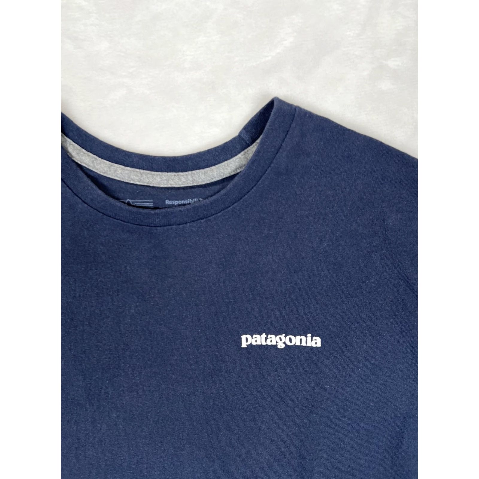 Patagonia Patagonia T-Shirt Men's P-6 Logo Responsibili-Tee Crew Neck Short Sleeve Size M Blue Size US M / EU 48-50 / 2 - 3 Thumbnail
