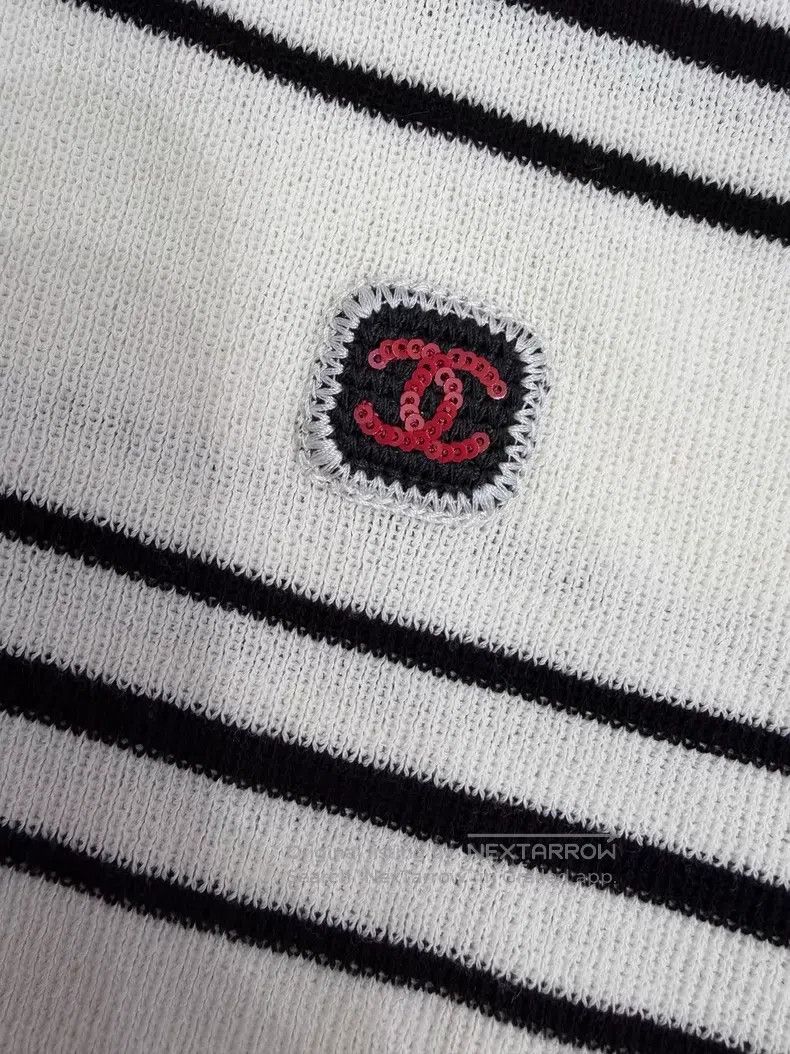 Chanel Chanel Striped knitted polo small cardigan coat Size XXS / US 00 / IT 34 - 4 Thumbnail