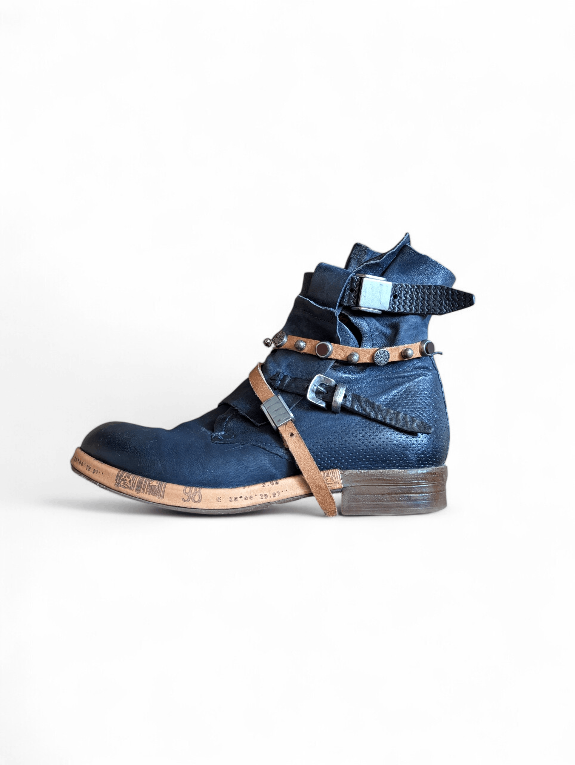 A.S.98 A.S. 98 SAINT Multi-Strap Biker Ankle Boots Size US 8 / IT 38 - 23 Thumbnail