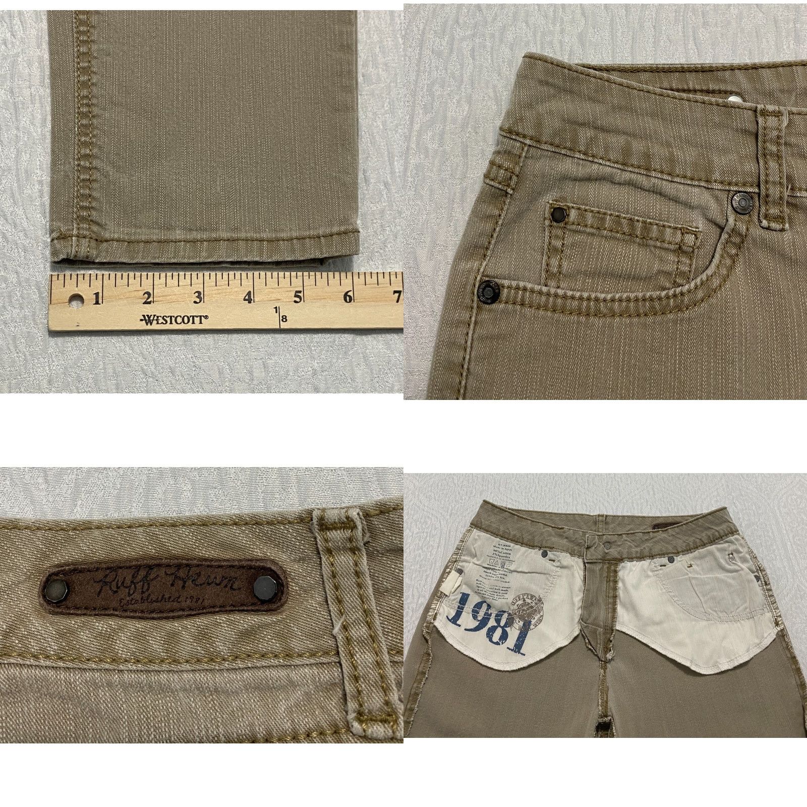 Vintage Ruff Hewn Jeans Womens 30×30 Brown - Jeans Shirt? Size 30" / US 8 / IT 44 - 8 Thumbnail