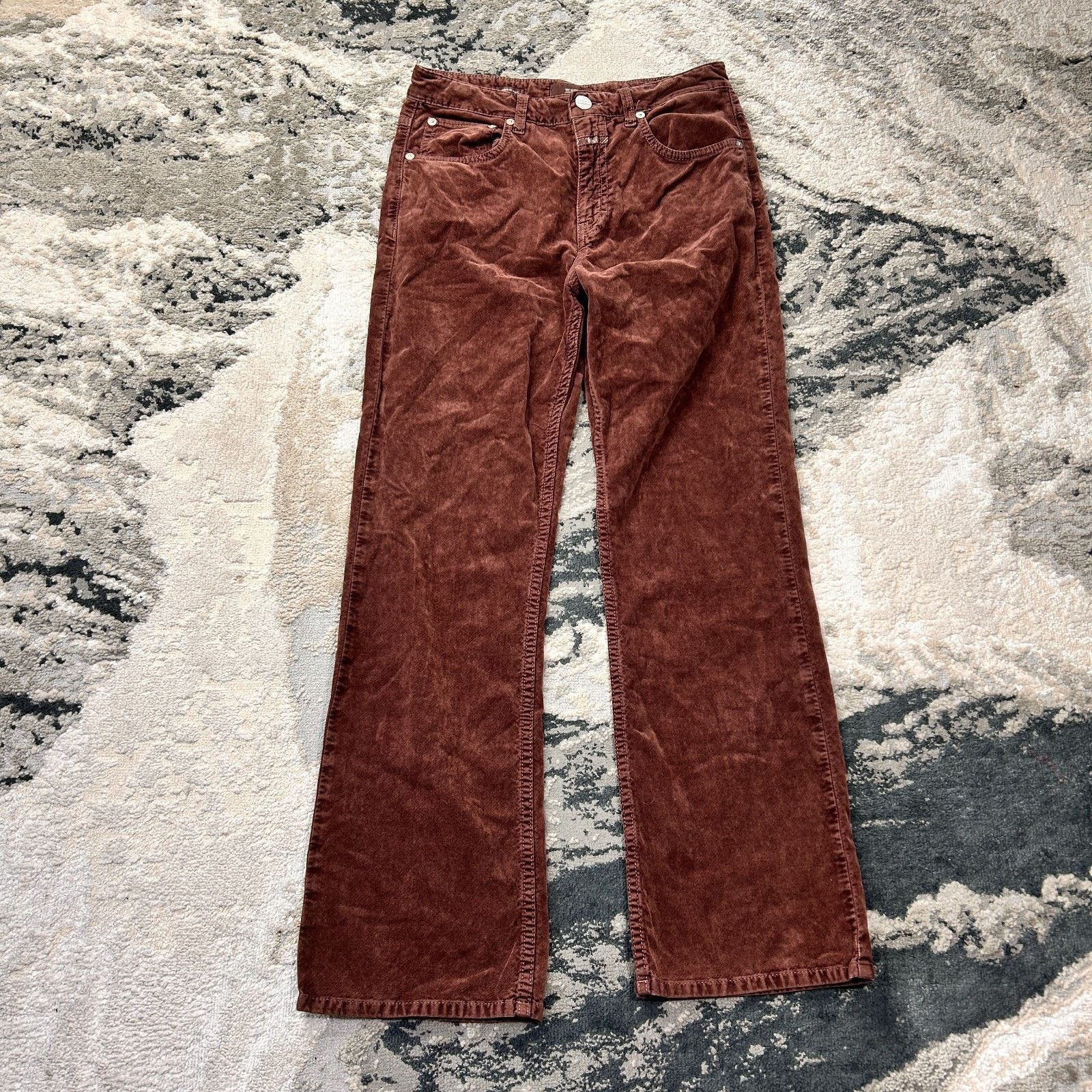 CLOSED Closed Corduroy Pants Womens 27 Brown Slightly Flared Leg Size 27" / US 4 / IT 40 - 1 Thumbnail