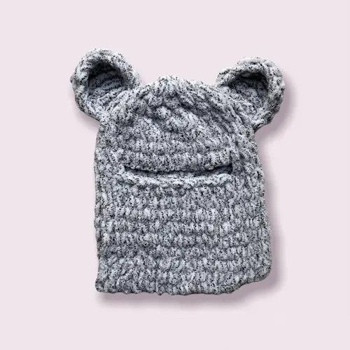 VIBE Handmade Knitted Balaclava Teddy Bear Style Size ONE SIZE - 5 Thumbnail