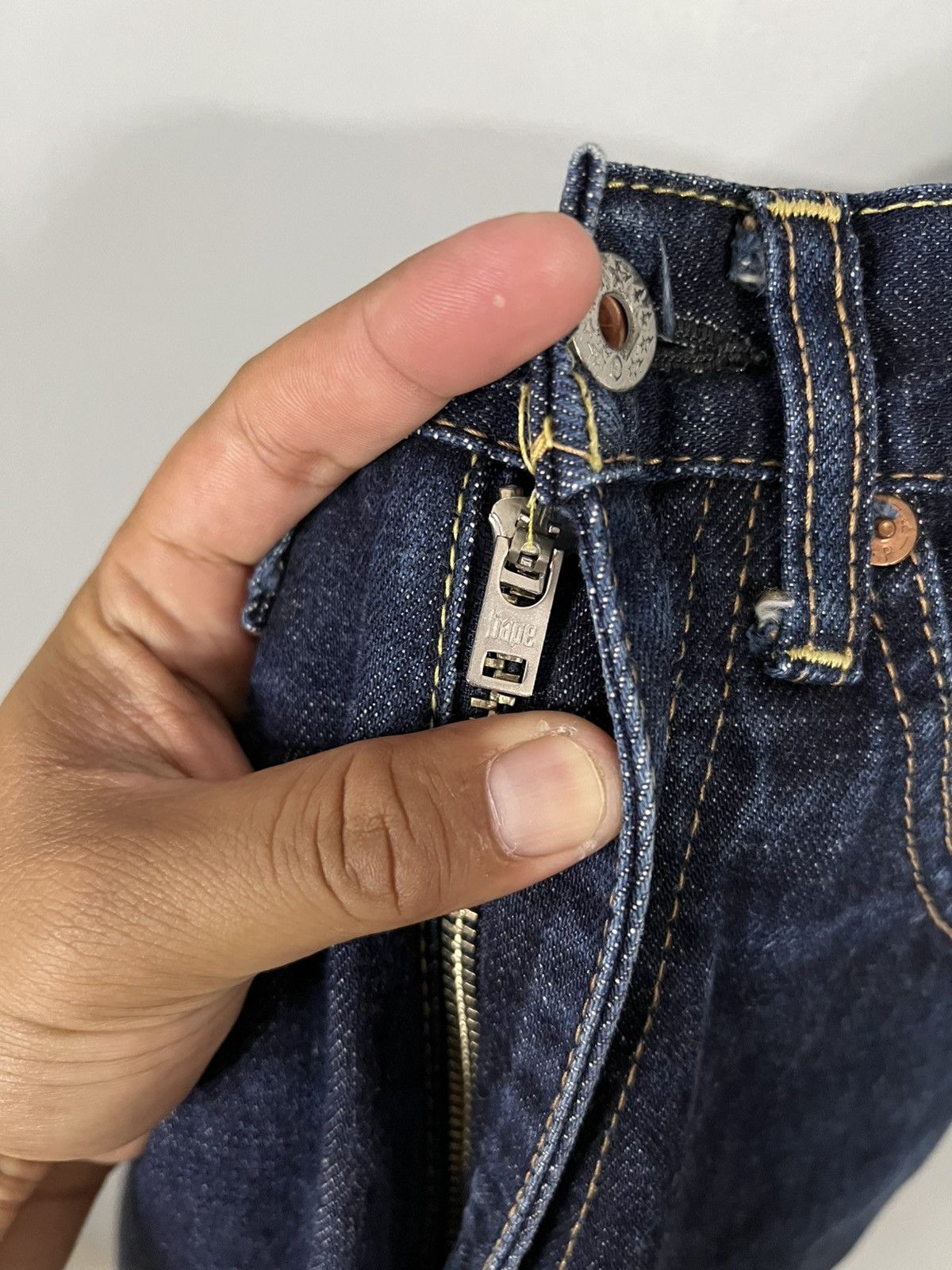Bape Bape selvedge denim jeans ape head embroided Size US 31 - 6 Thumbnail