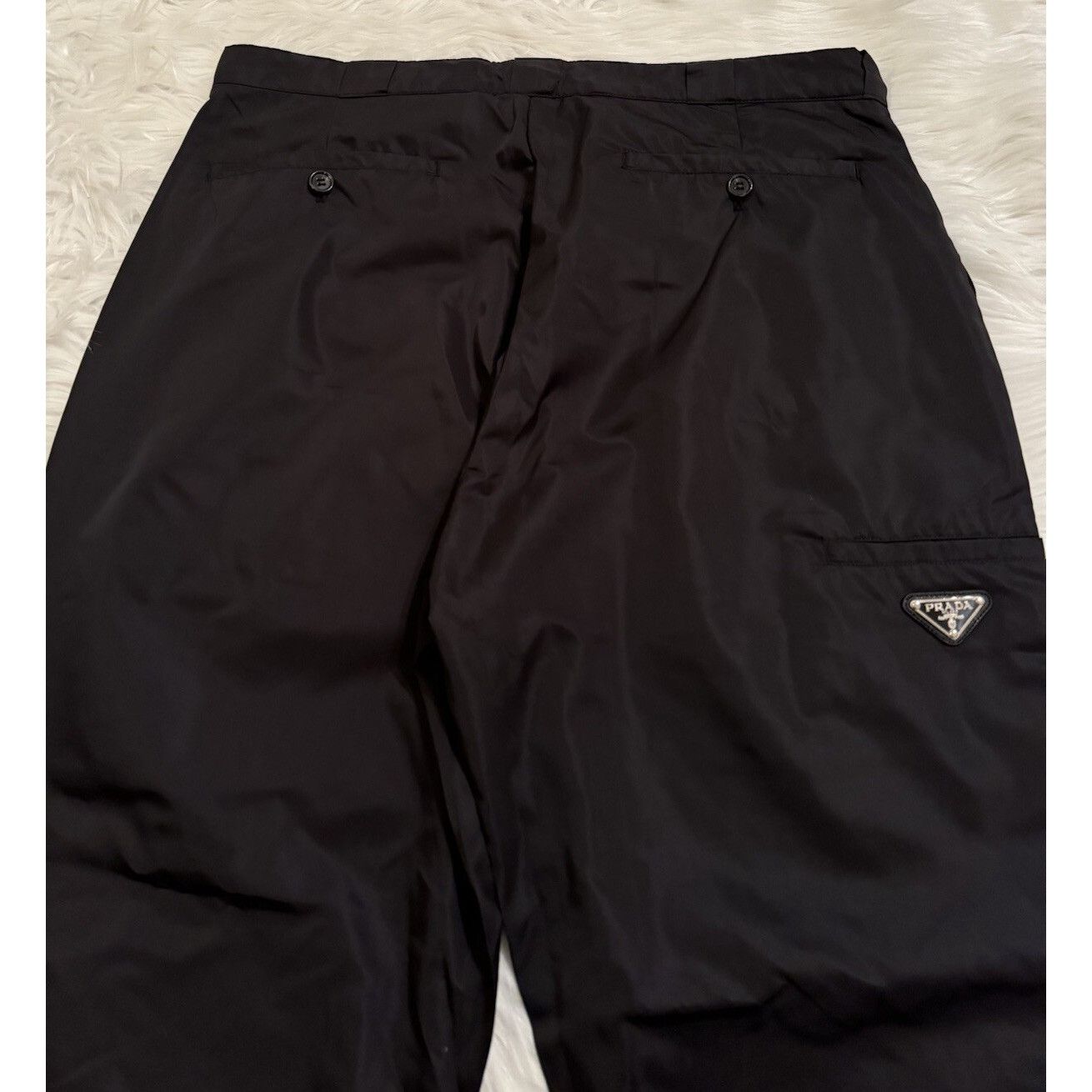 Prada Prada Nylon Gabardine Pants Triangle Logo Strap Cuff Black 5 Size US 36 / EU 52 - 7 Thumbnail