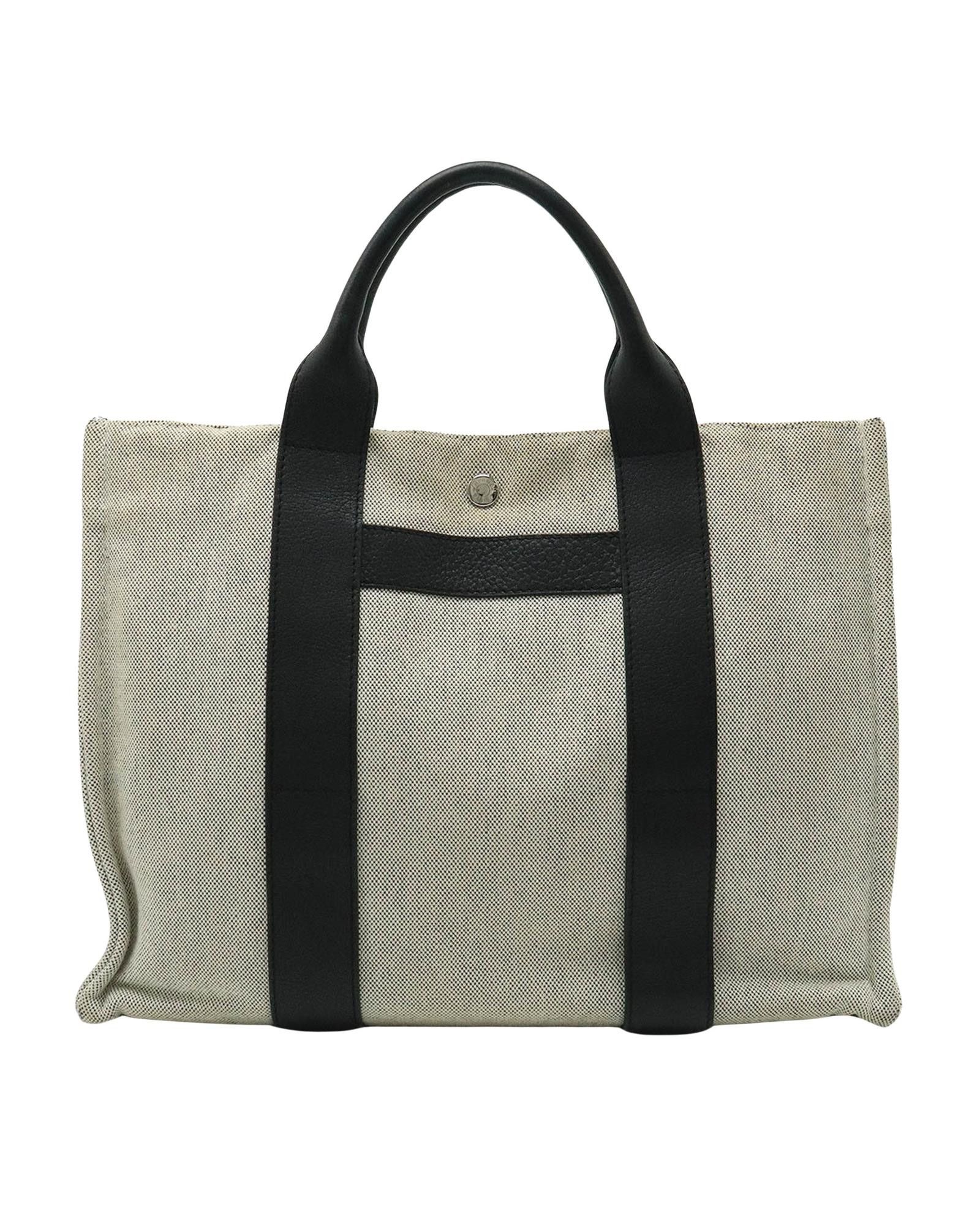 image of Hermes Luxury Canvas Handbag - B Condition in Beige, Women's