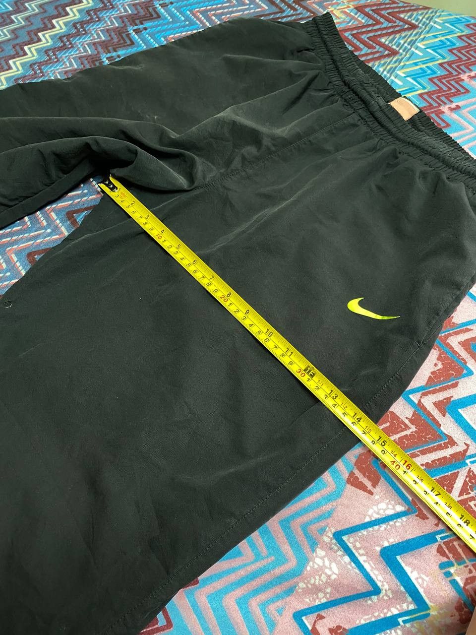 Nike × Vintage Vintage Nike Small Logo Nylon Drill Black Track Pants Size US 34 / EU 50 - 21 Thumbnail