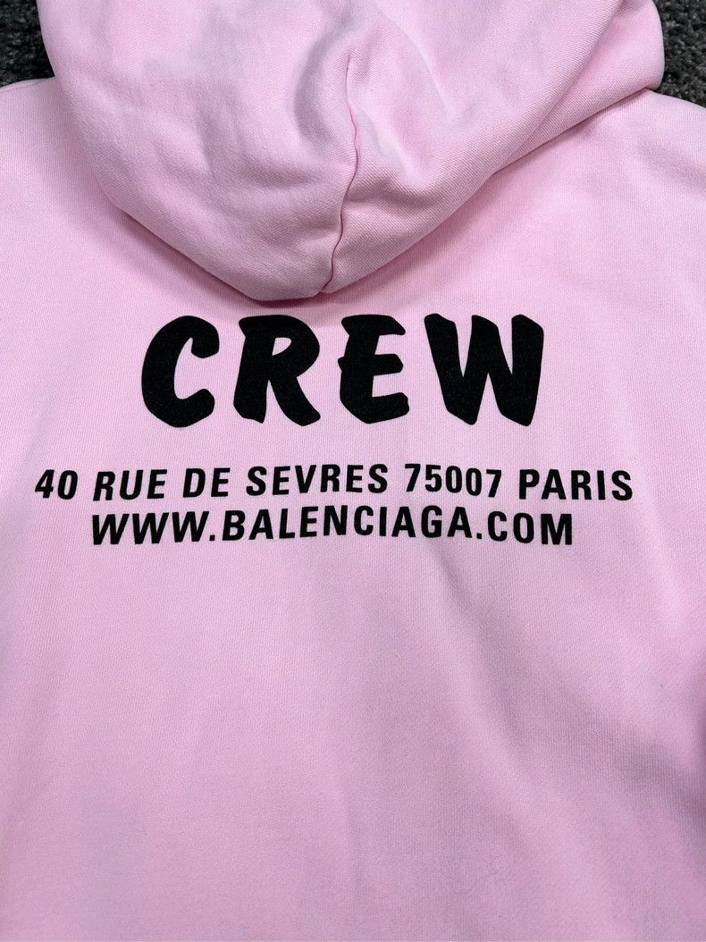 Balenciaga Balenciaga Crew pink logo hoodie Size US S / EU 44-46 / 1 - 4 Thumbnail