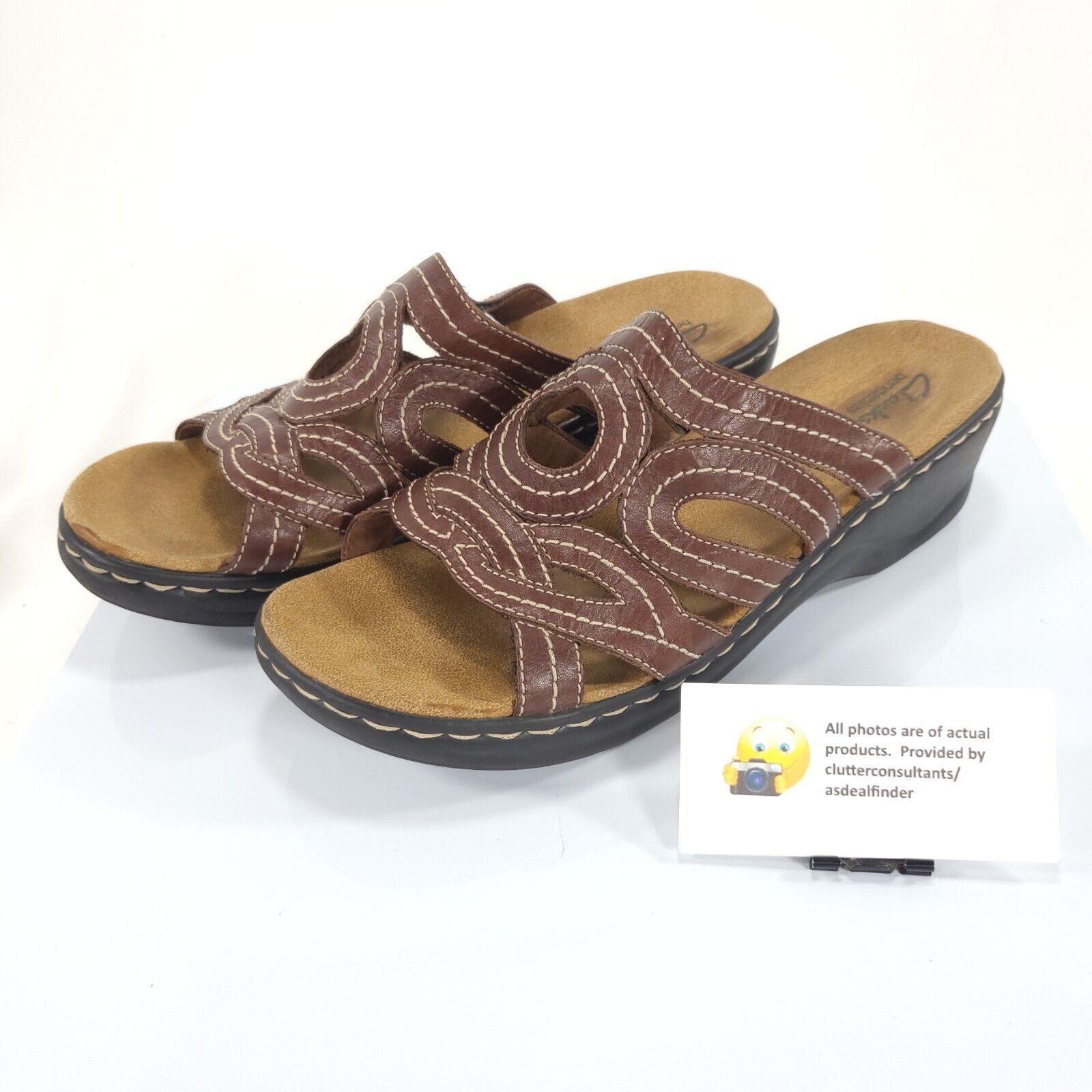 Clarks Clarks Bendables Wedge Sandal Womens Size 11 60237 Brown Size US 11 / IT 41 - 1 Thumbnail