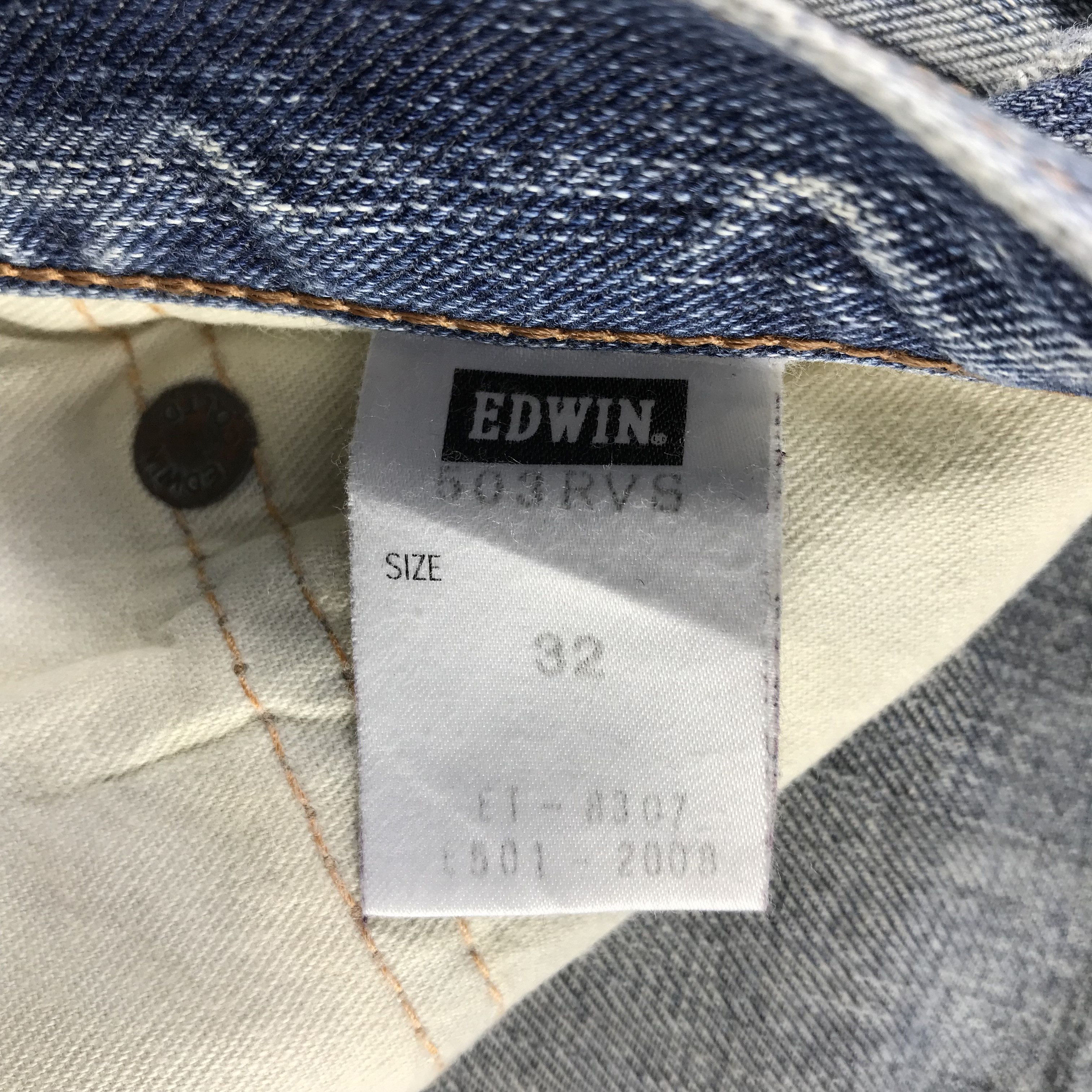 Edwin Vintage Edwin Jeans Back Buckle Patchwork Denim KJ3401 Size US 32 / EU 48 - 11 Thumbnail