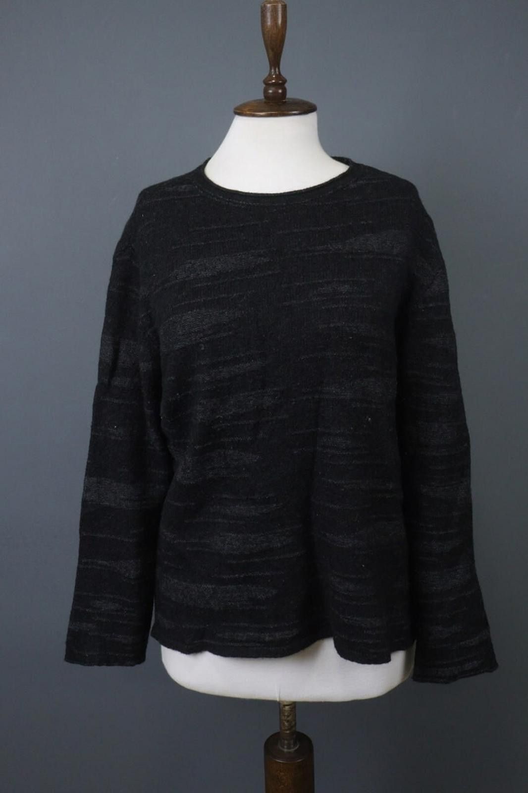 Transit Transit Black Knitted Crew Neck Stretchable Pullover Sweater Size M / US 6-8 / IT 42-44 - 1 Thumbnail