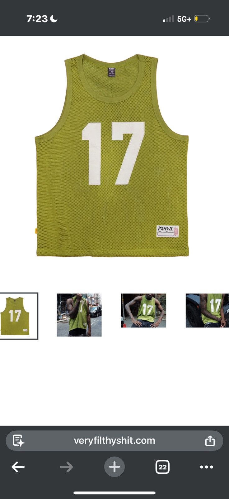 Other filthy® fishnet swingman jersey (lime) Size US S / EU 44-46 / 1 - 1 Preview