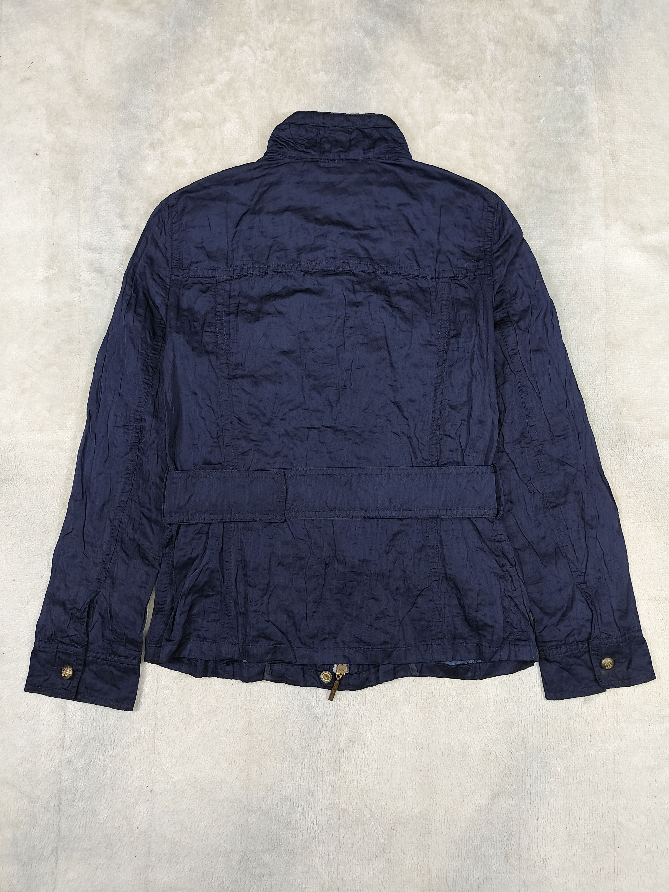 Les Copains 90s Les Copains 🇮🇹 Crinkle Belted Military Field Jacket Size M / US 6-8 / IT 42-44 - 4 Thumbnail