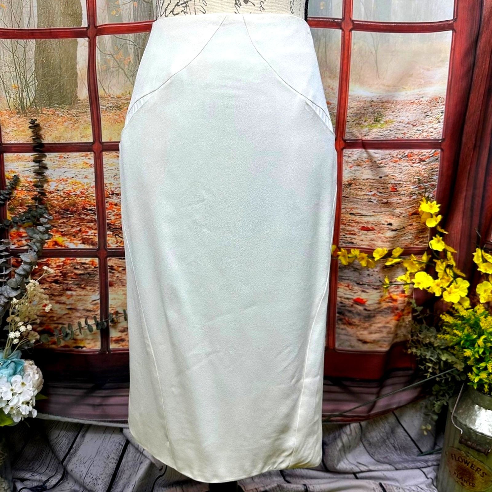 Zac Posen Zac Posen Midi Skirt Vanilla size 10 Size L / US 10 / IT 46 - 4 Thumbnail