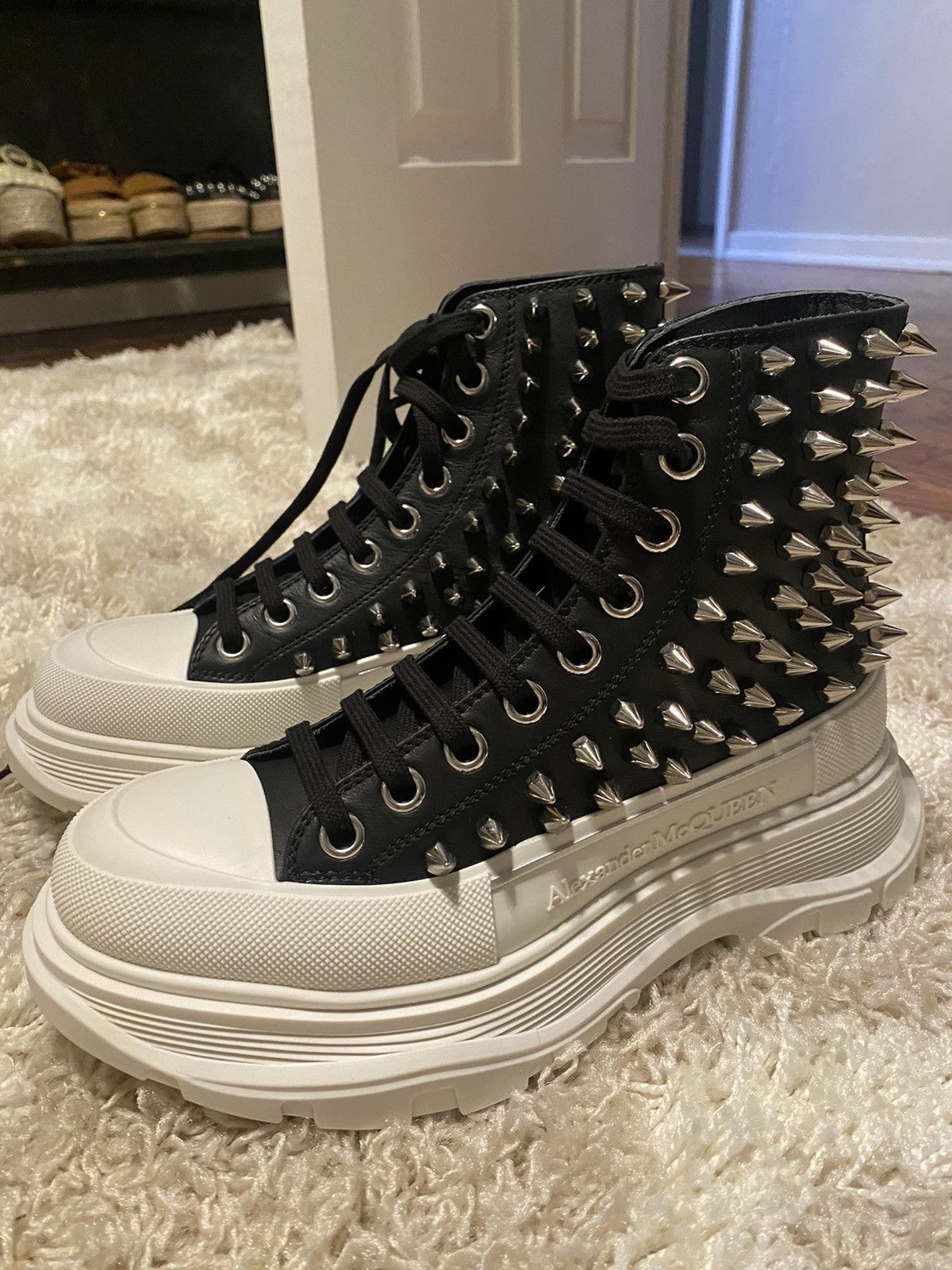 Alexander McQueen Studded Tread Slick Boot Size US 7.5 / IT 37.5 - 1 Thumbnail
