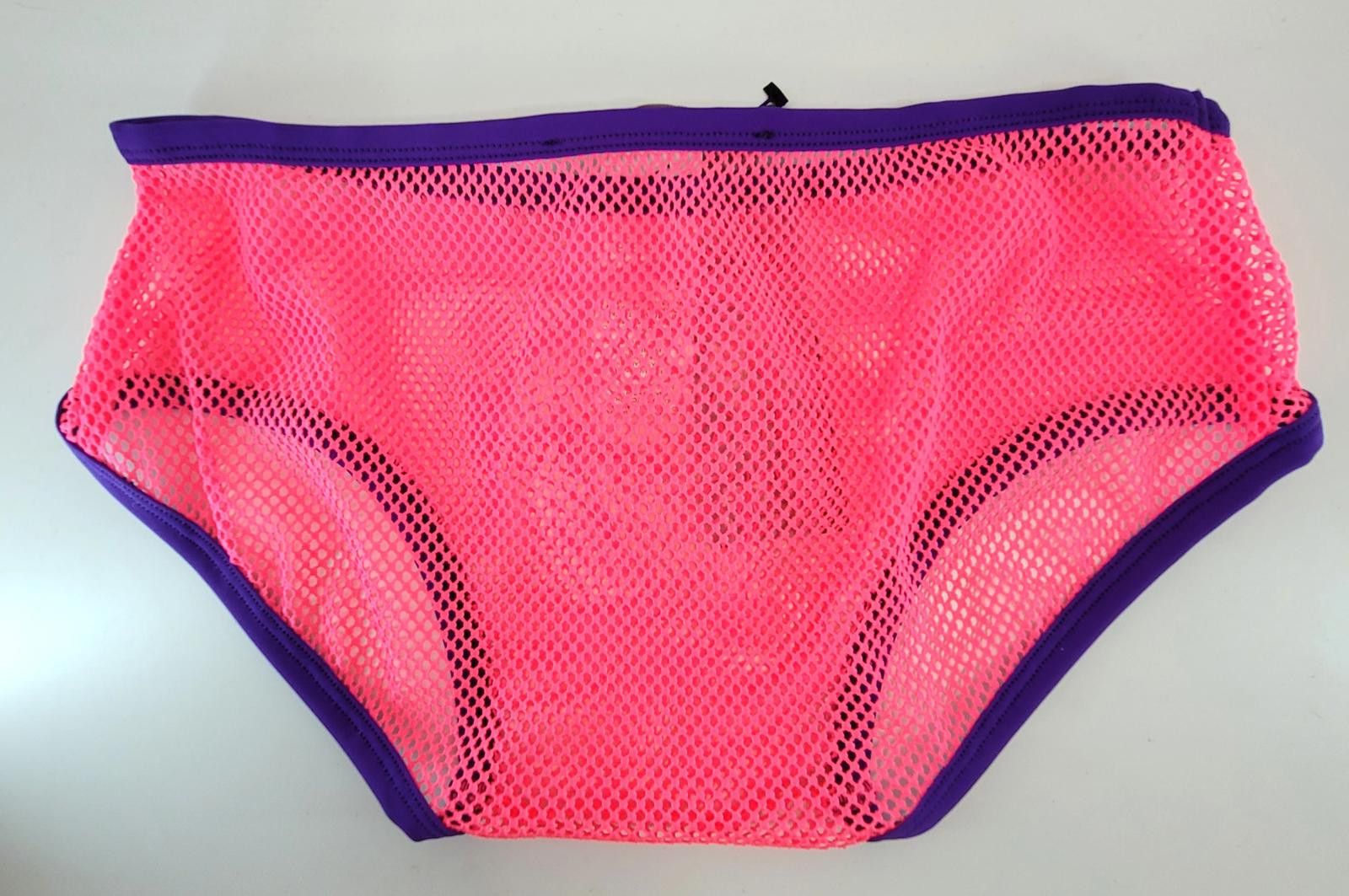 14th Addiction ADDICTED Mens L / 34 Fever Mesh Briefs Neon Pink Purple NEW Size ONE SIZE - 2 Thumbnail